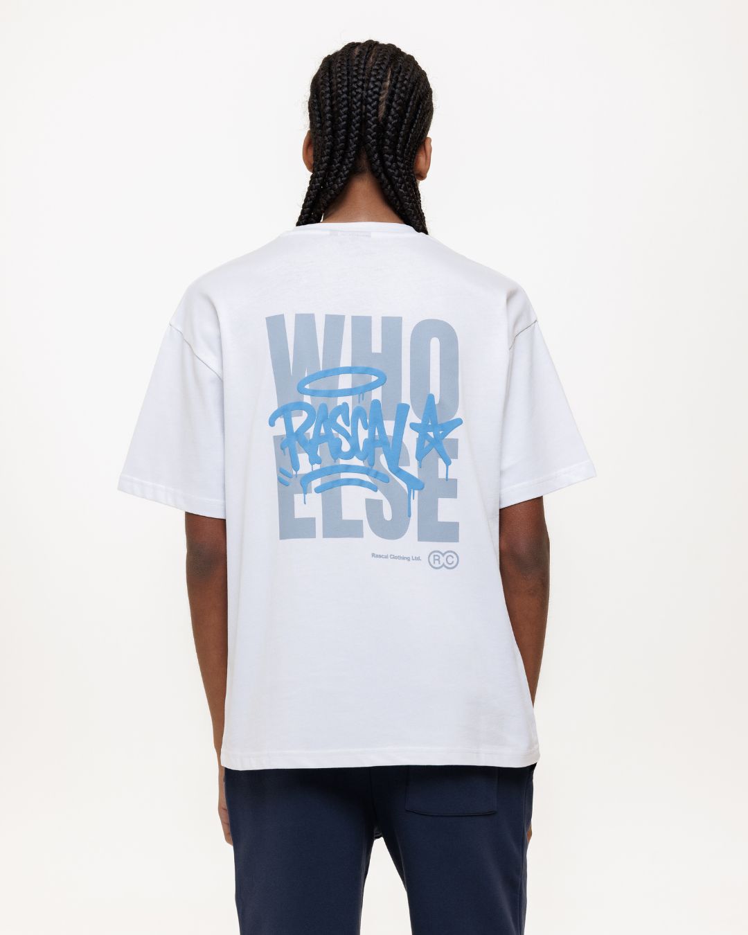 WHO ELSE T-Shirt - White / Blue