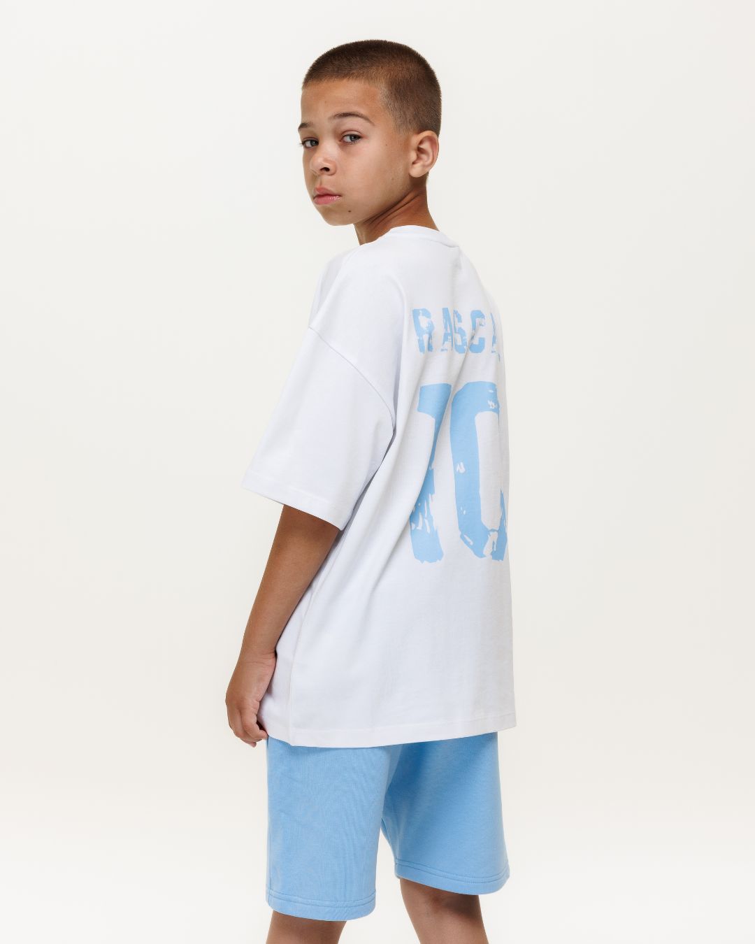 FC Rascal Oversized Tee - White / Placid Blue