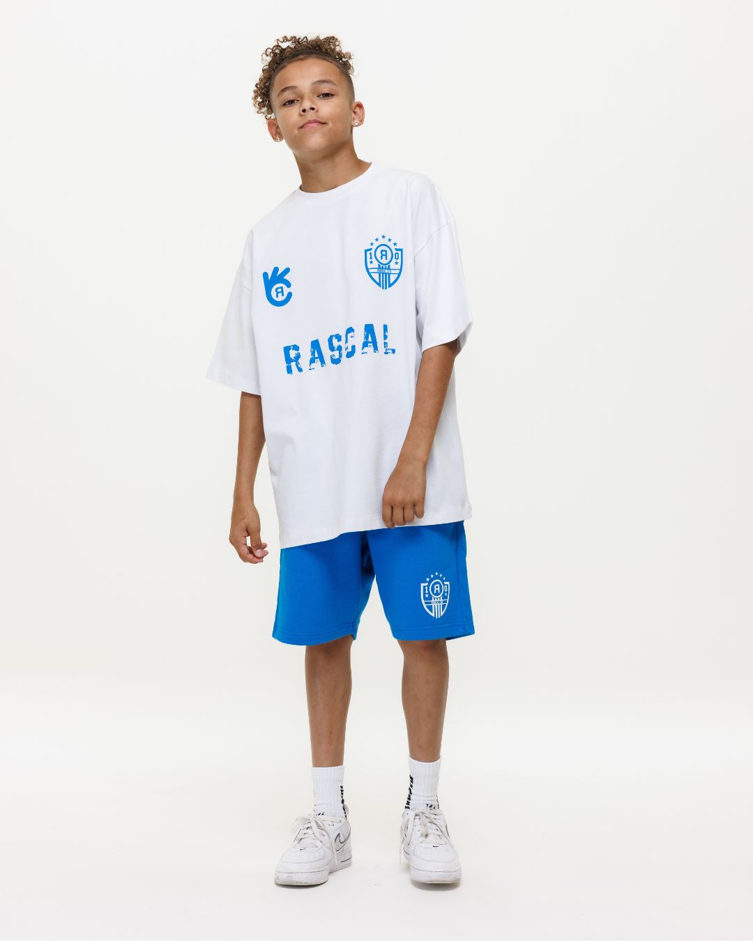 FC Rascal Oversized Tee - White / Bright Blue