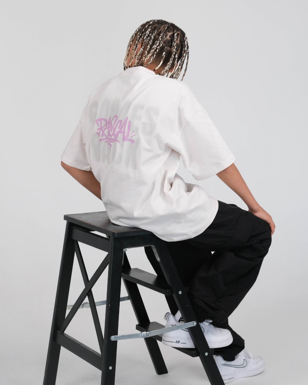 Games Back T-Shirt - Off White / Lavender