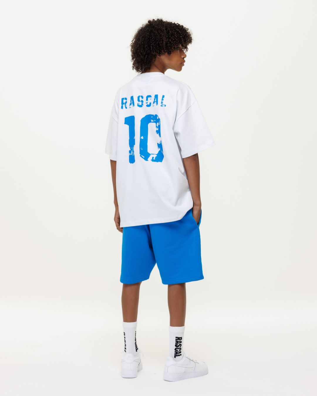 FC Rascal Oversized Tee - White / Bright Blue