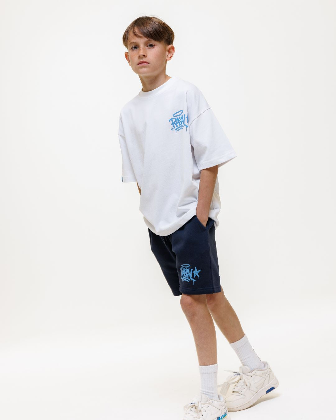 WHO ELSE T-Shirt - White / Blue