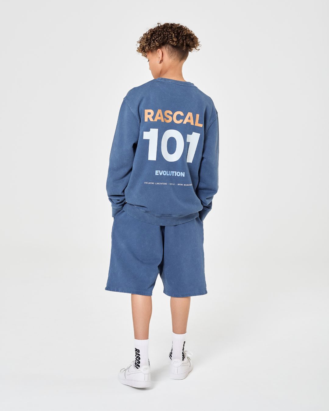 101 Acid Wash Shorts - Blue