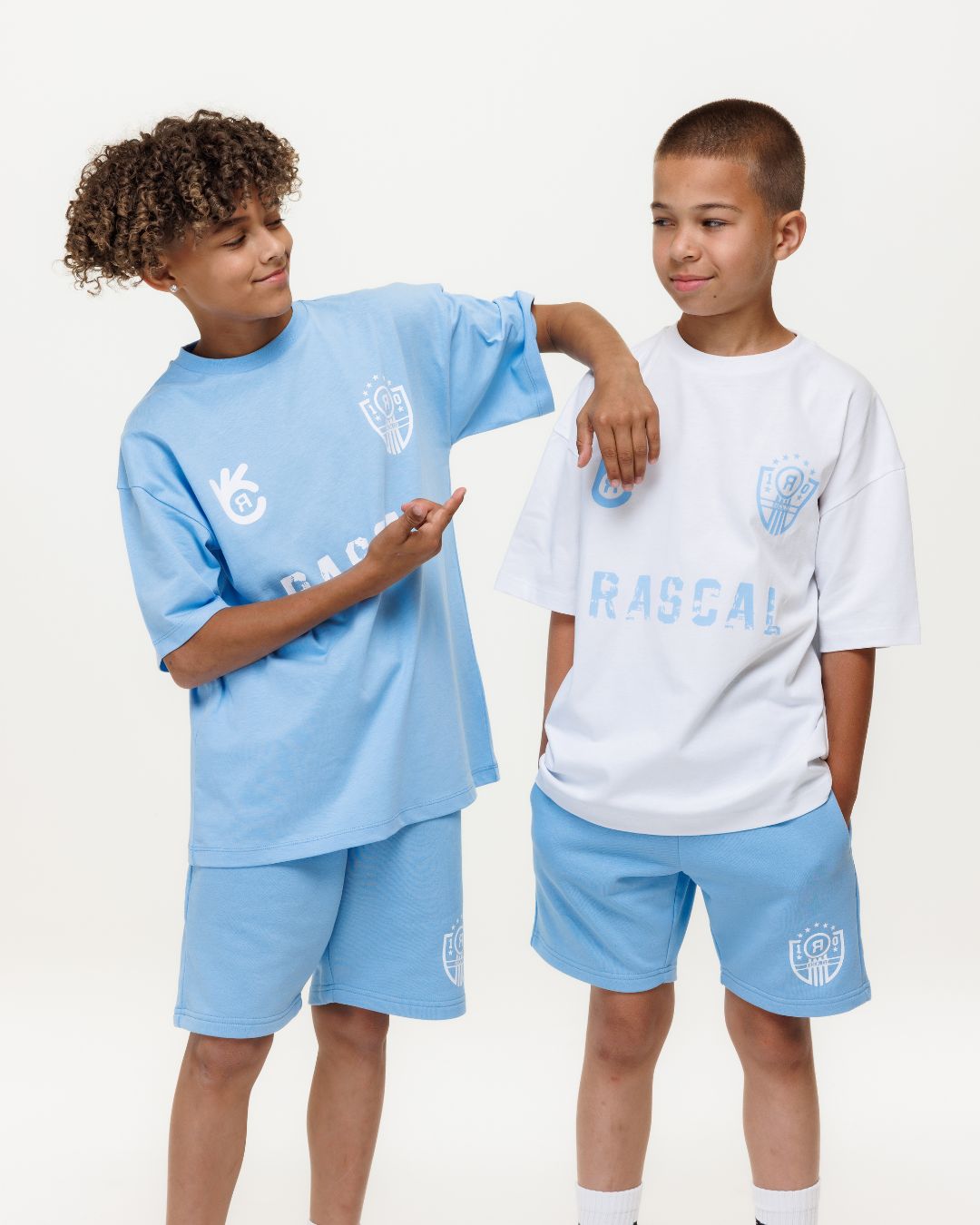 FC Rascal Oversized Tee - White / Placid Blue