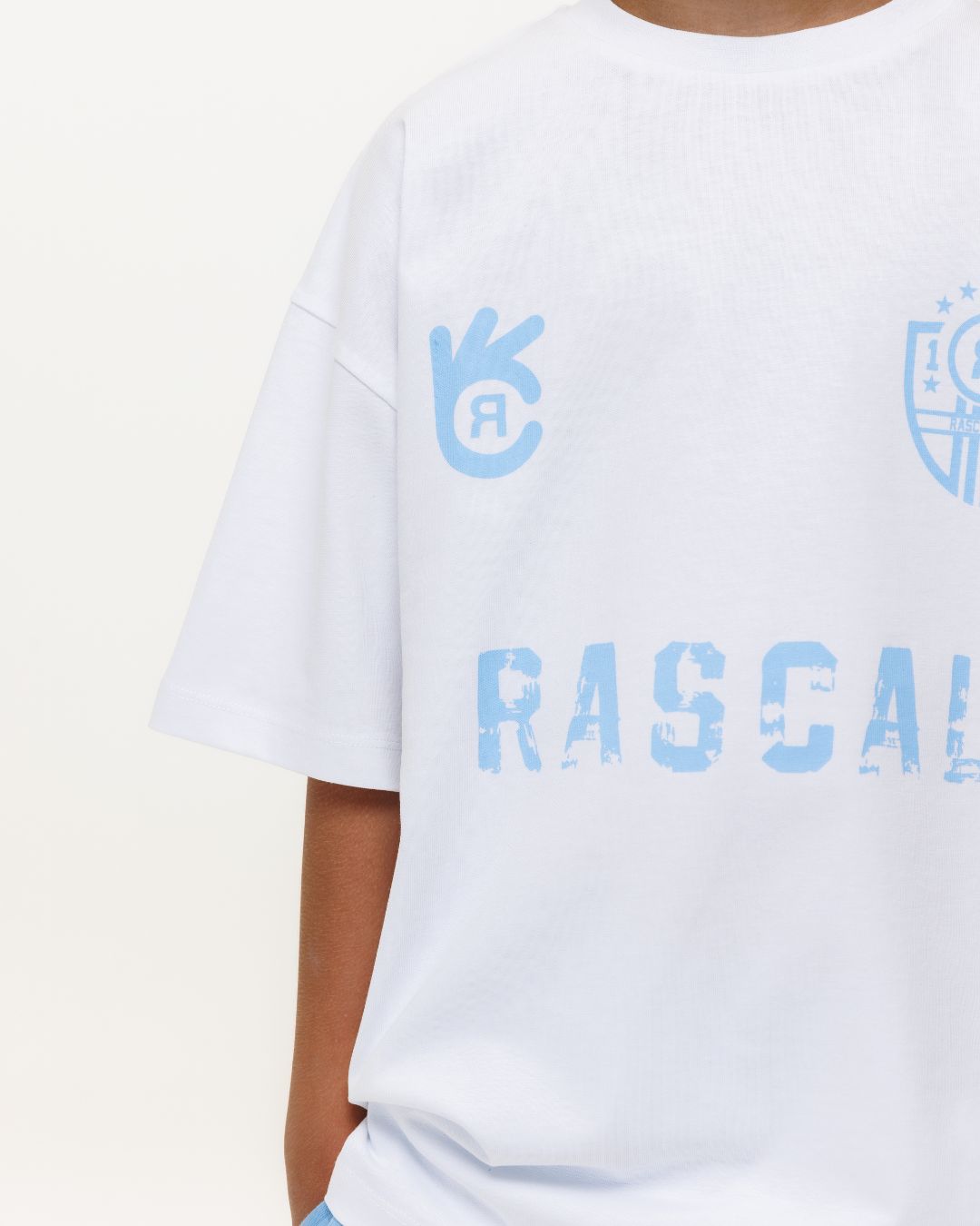 FC Rascal Oversized Tee - White / Placid Blue