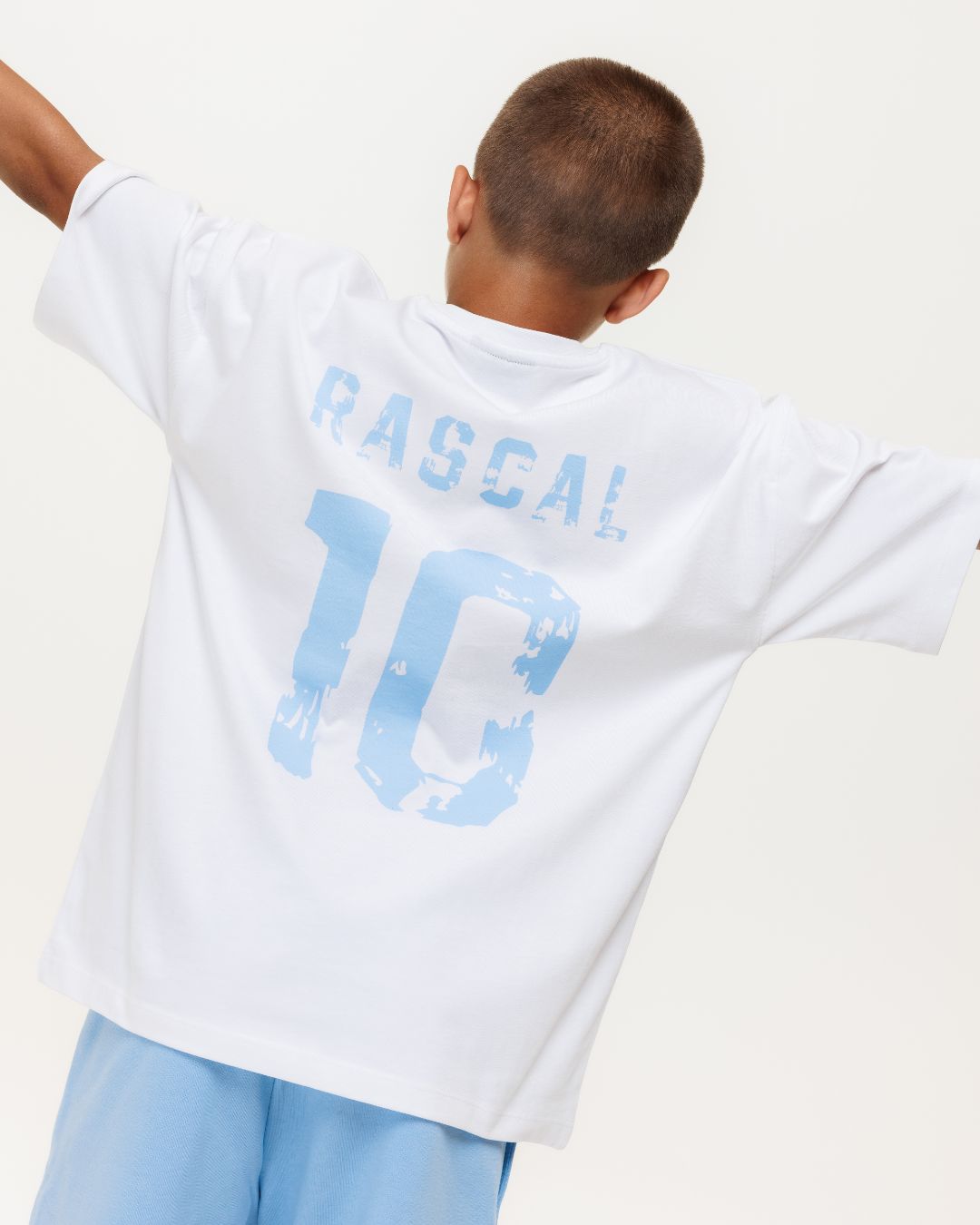 FC Rascal Oversized Tee - White / Placid Blue
