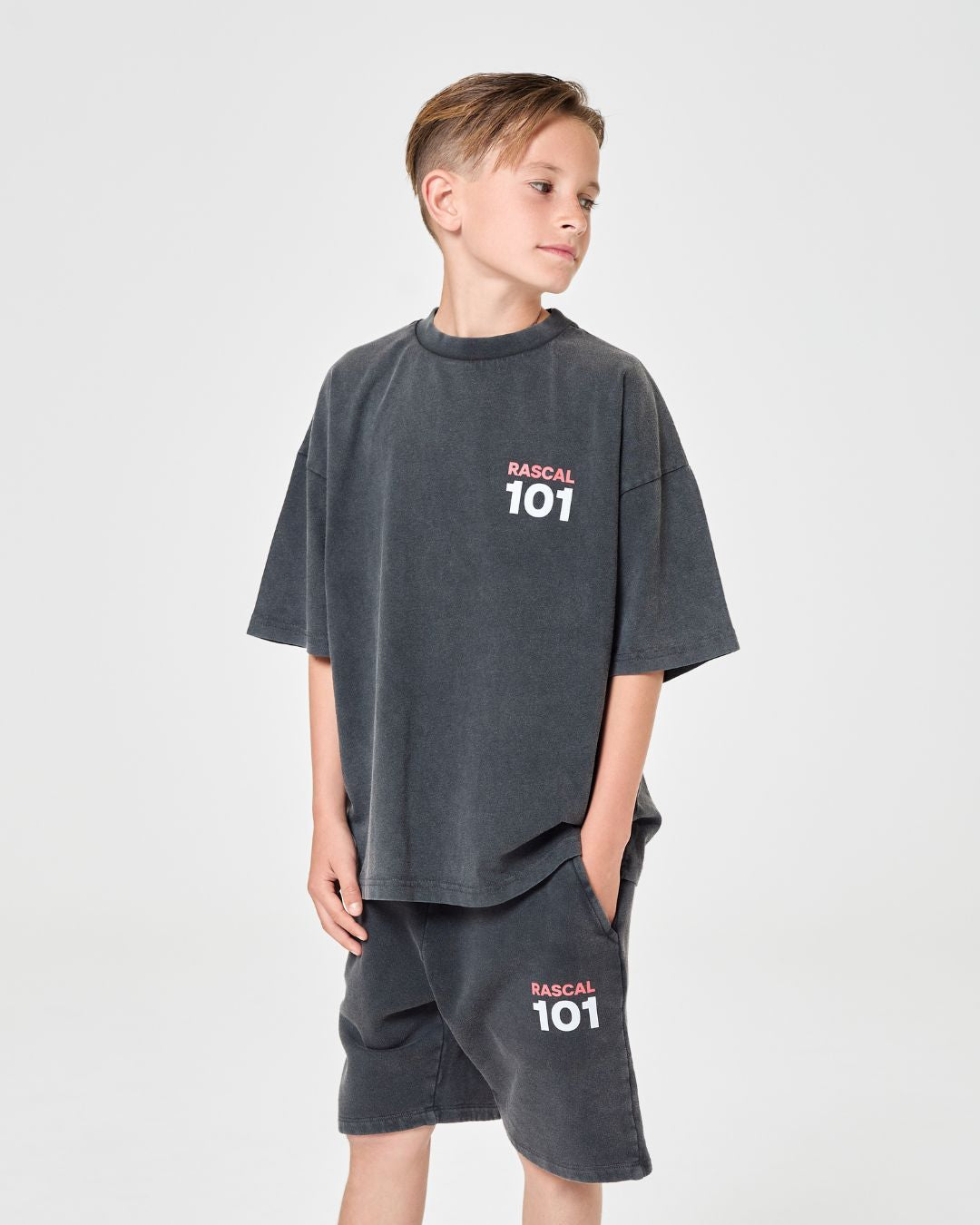 101 Acid Wash Tee - Charcoal
