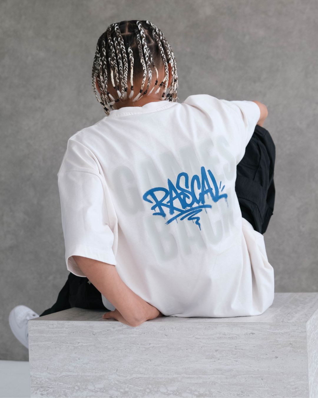 Games Back T-Shirt - Off White / Navy