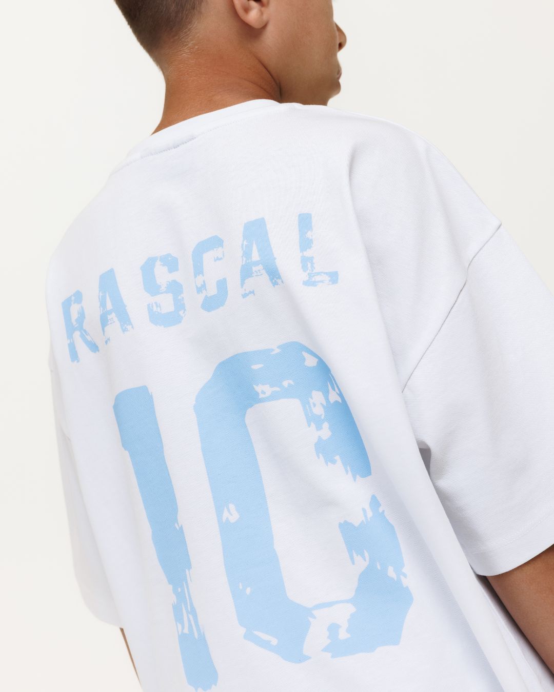 FC Rascal Oversized Tee - White / Placid Blue