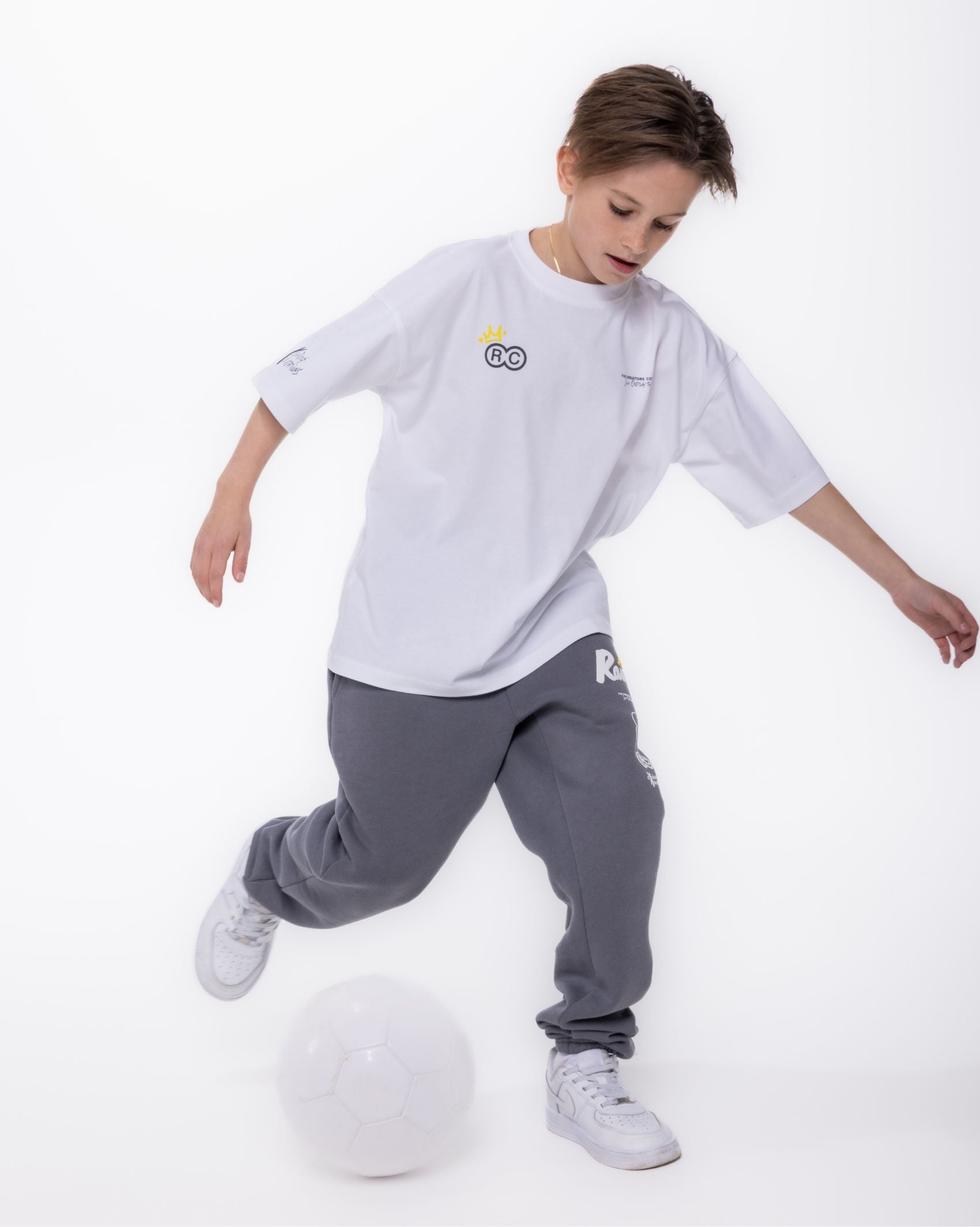 Creators Collection Oversized Tee - White/Grey