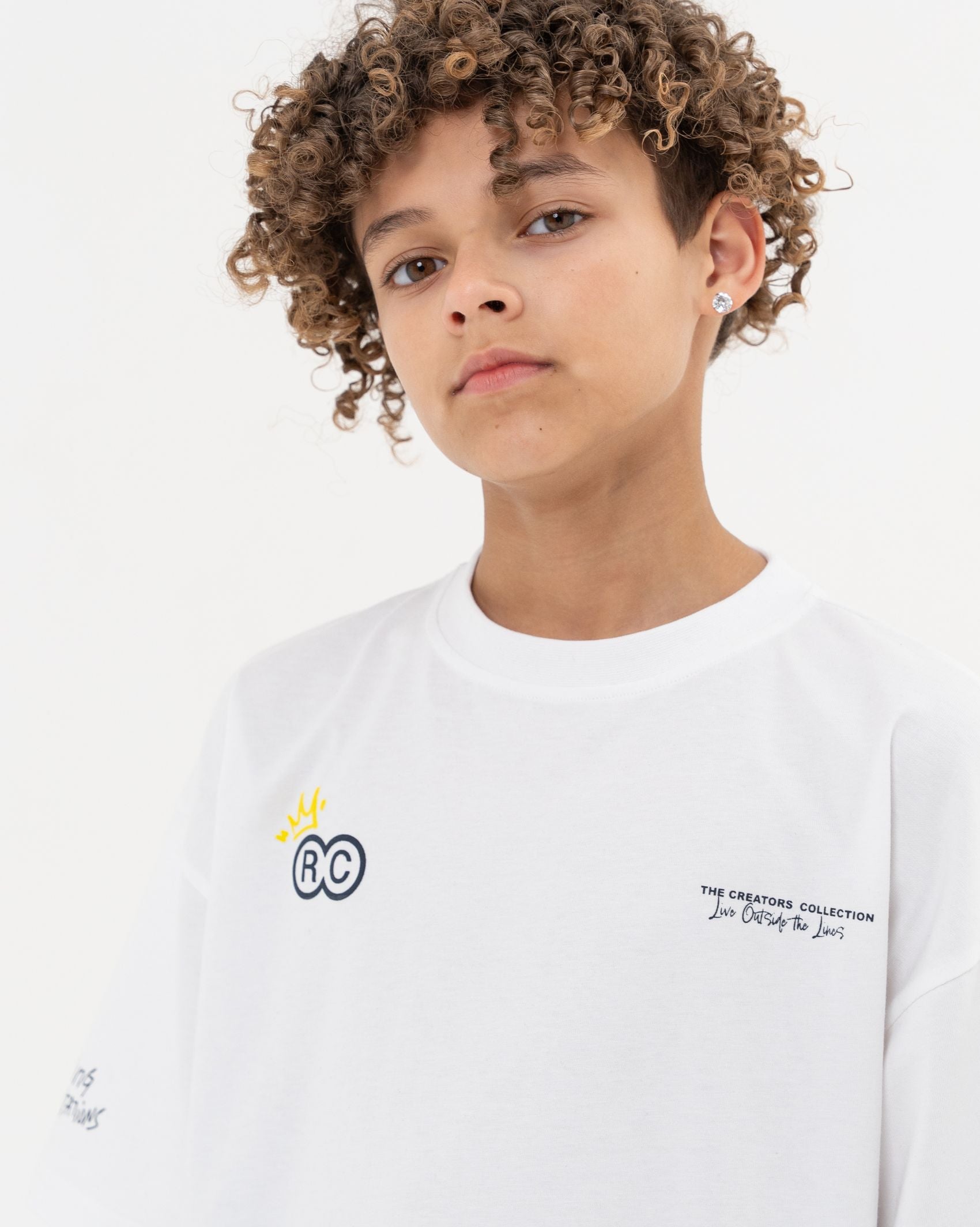 Creators Collection Oversized Tee - White/Navy