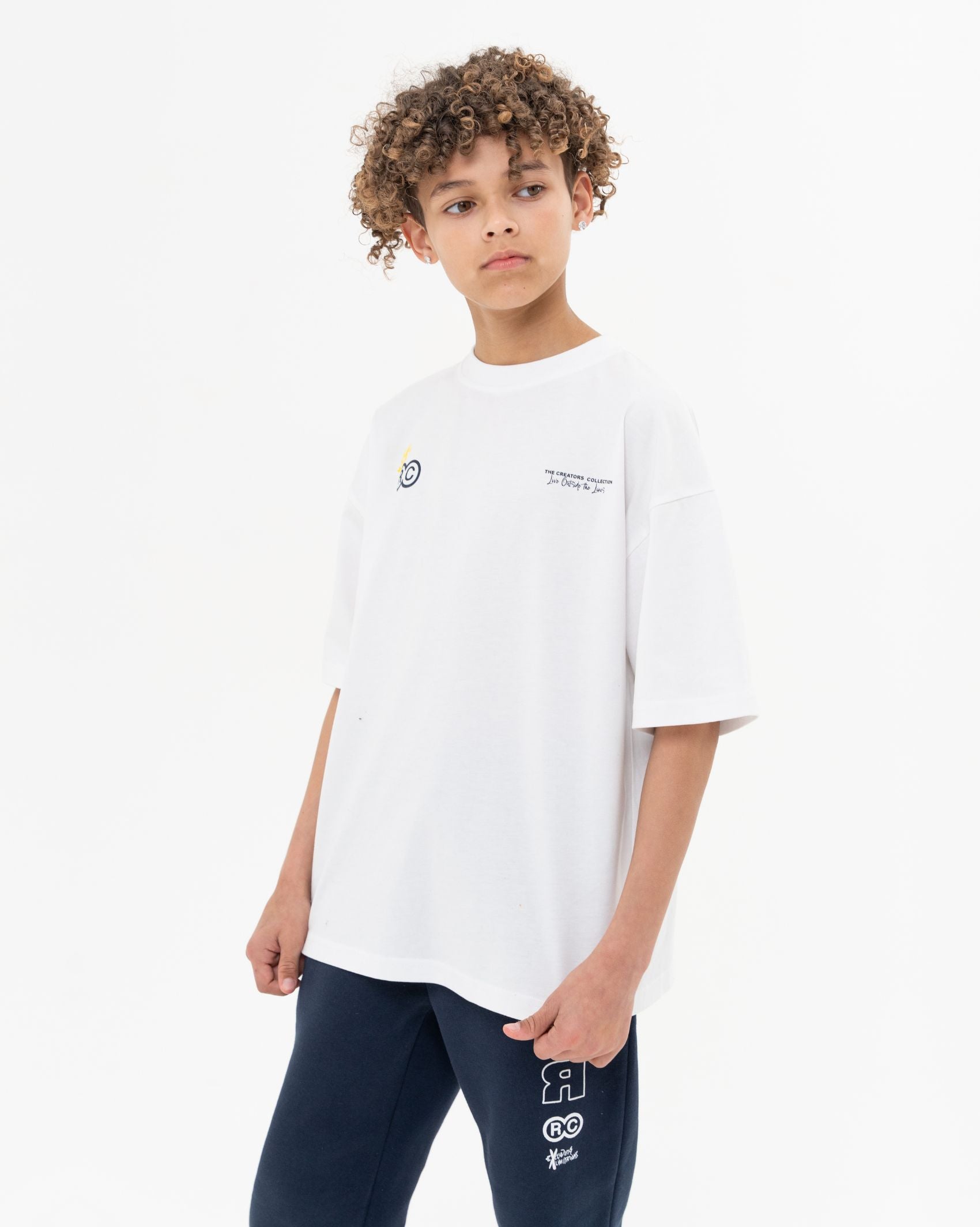 Creators Collection Oversized Tee - White/Navy