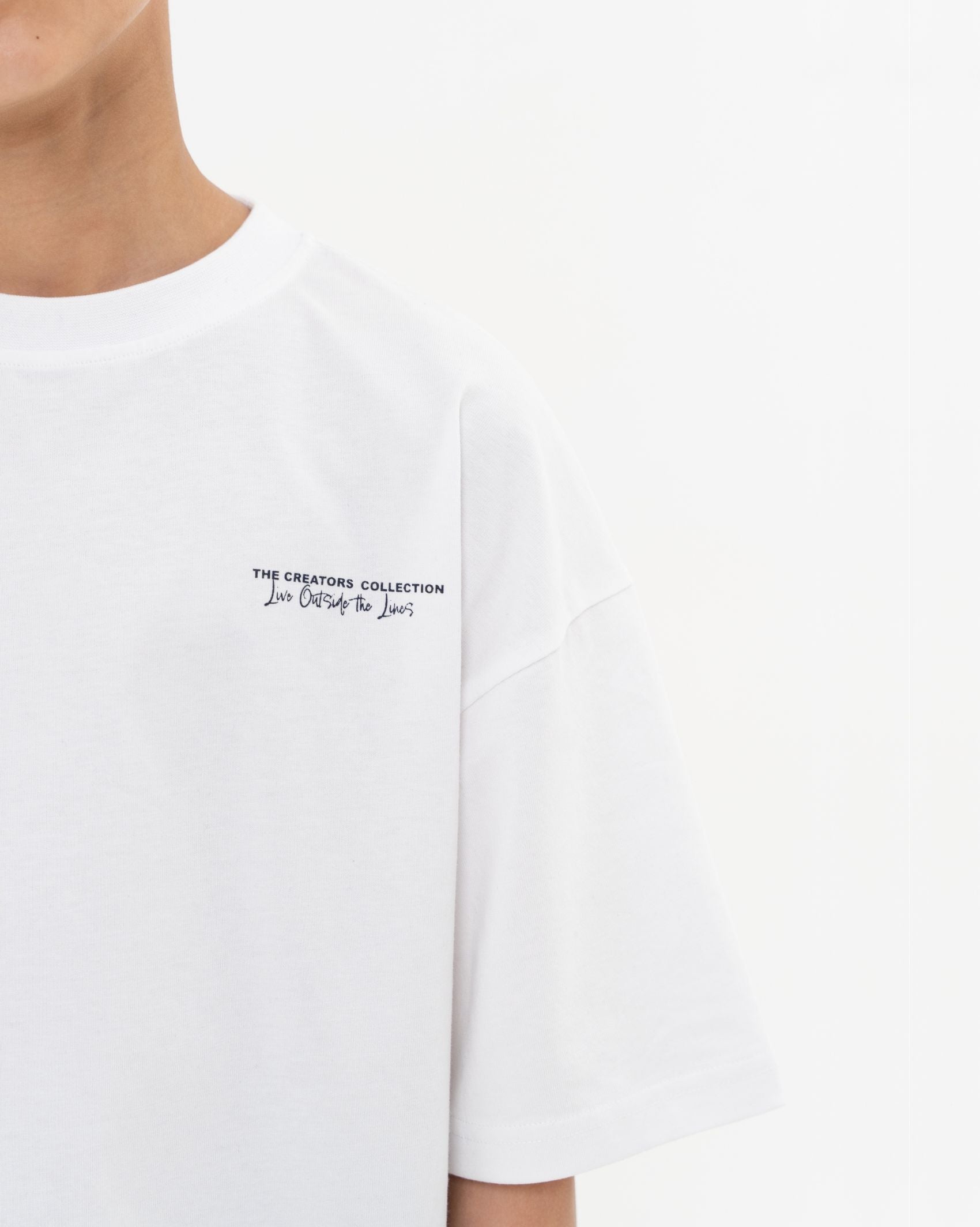 Creators Collection Oversized Tee - White/Navy
