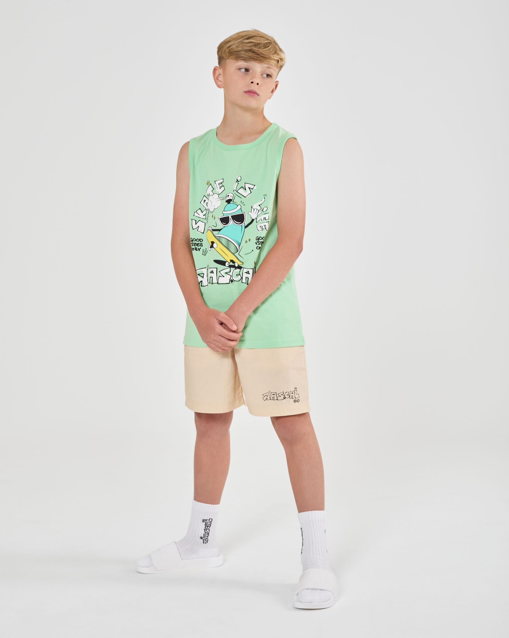 Good Vibes Swim Shorts - Cream