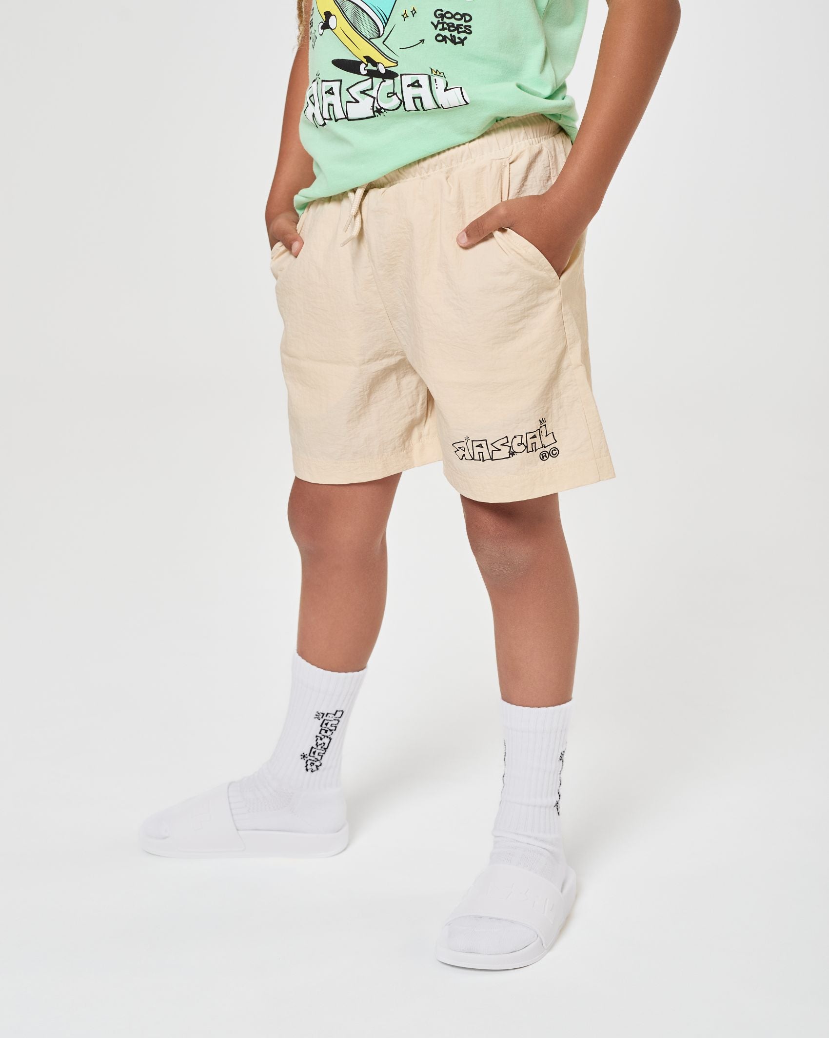 Good Vibes Swim Shorts - Cream