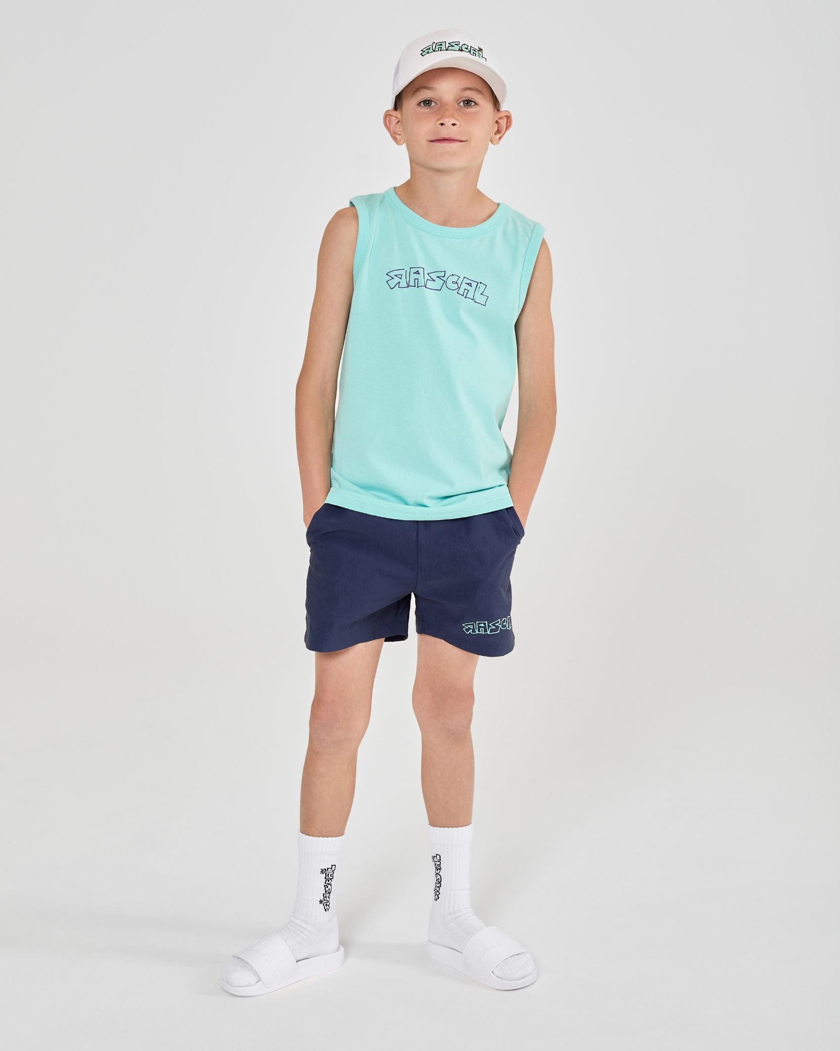 Good Vibes Beach Monkey Vest - Turquoise