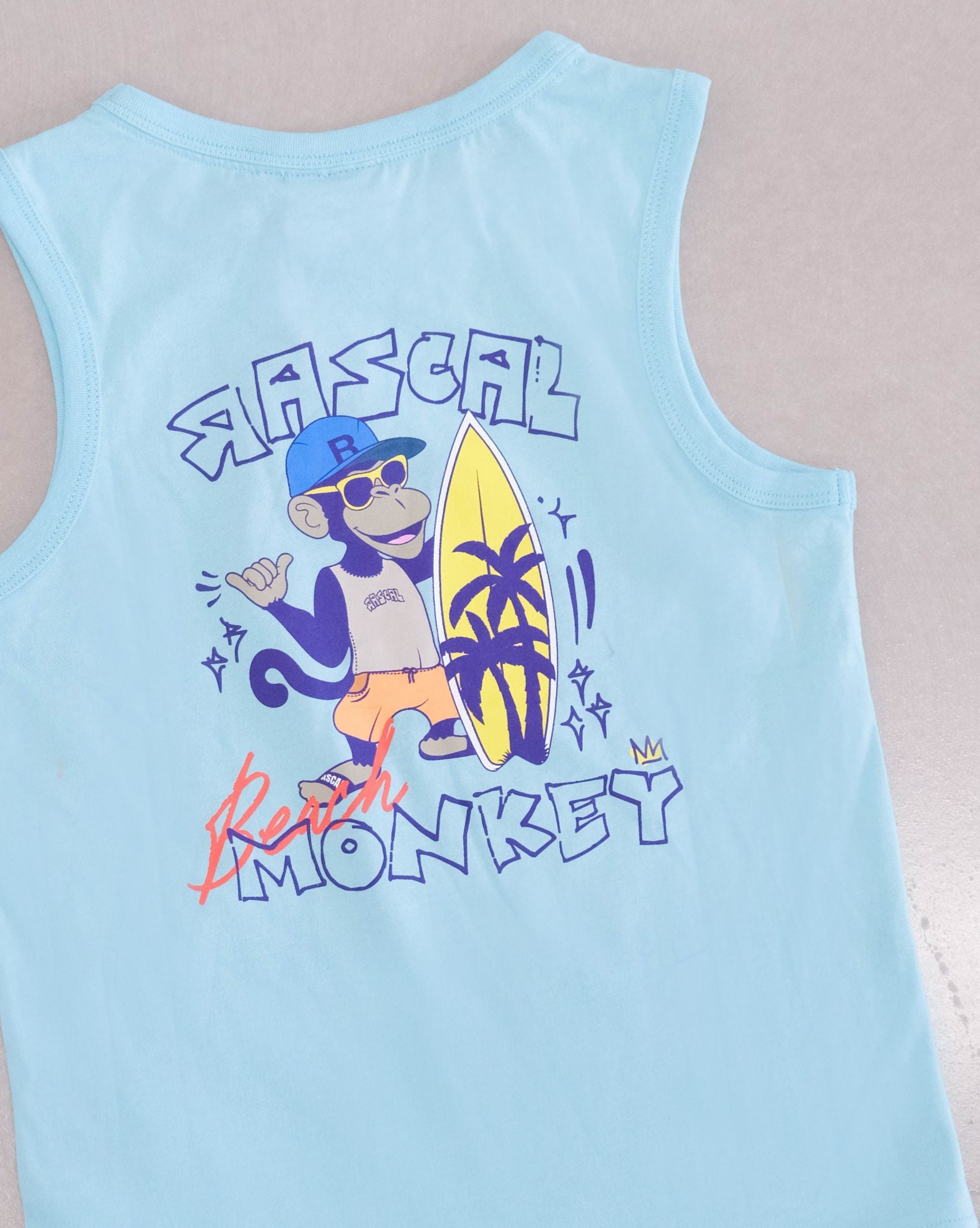 Good Vibes Beach Monkey Vest - Turquoise