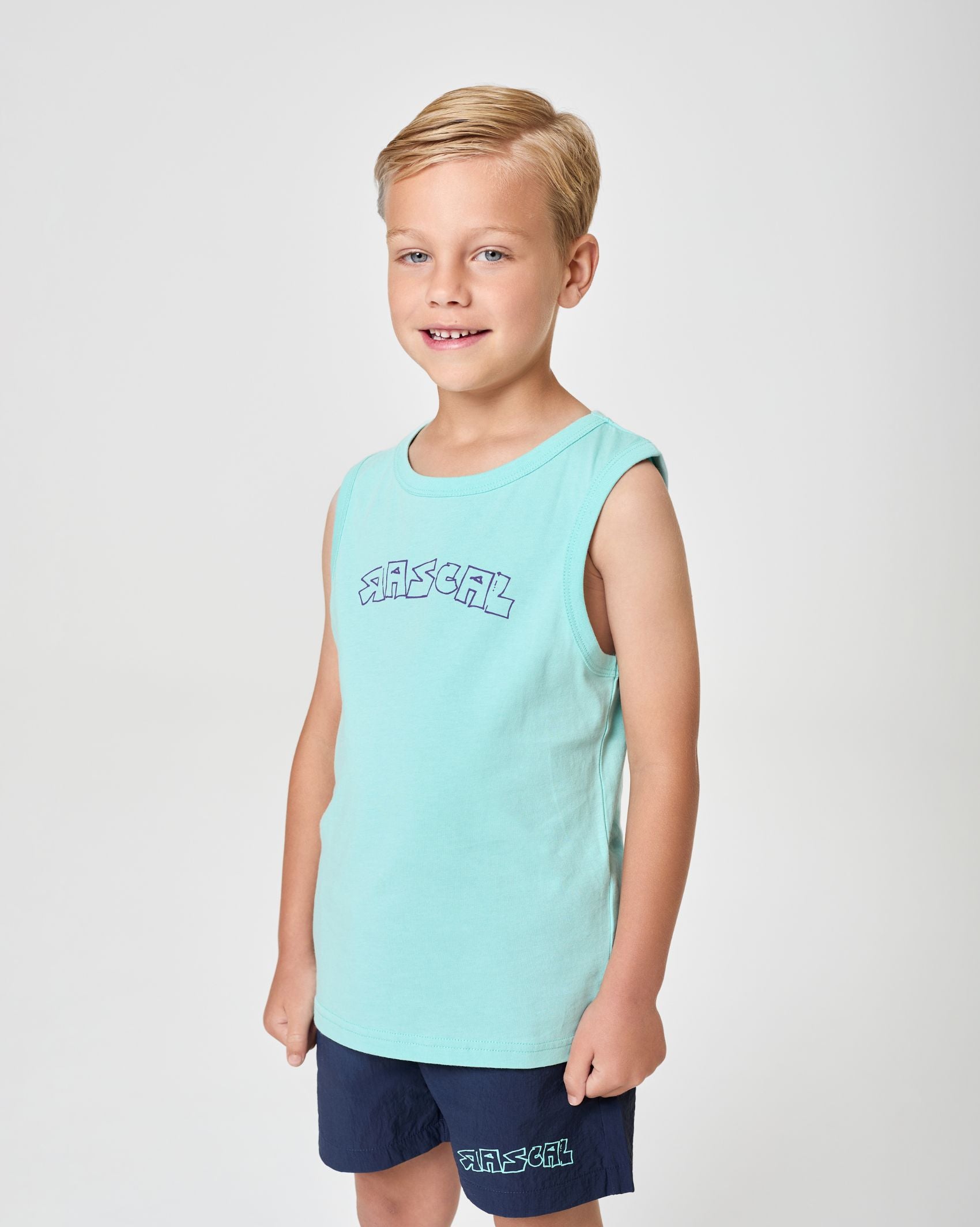 Good Vibes Beach Monkey Vest - Turquoise