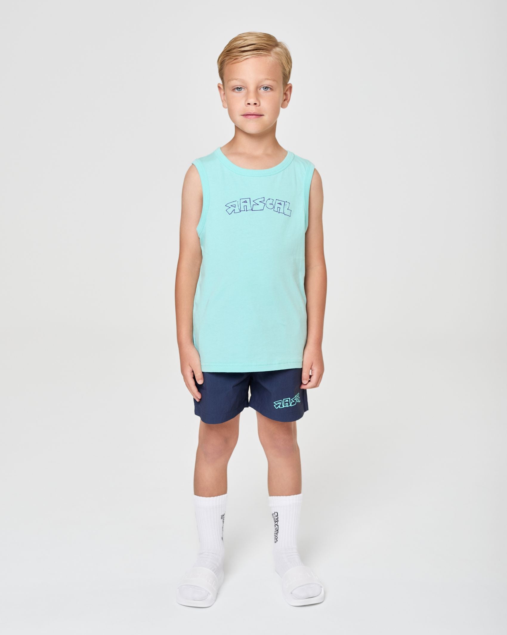 Good Vibes Beach Monkey Vest - Turquoise