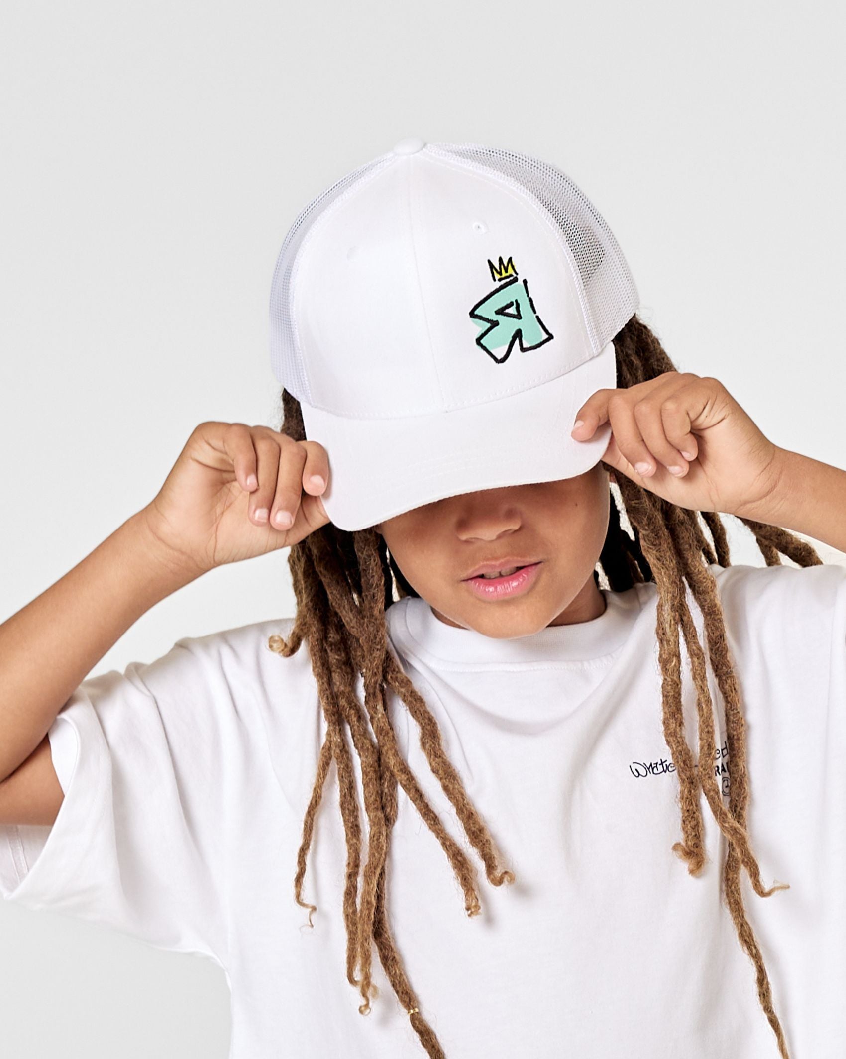 Good Vibes "R" Trucker Cap - White