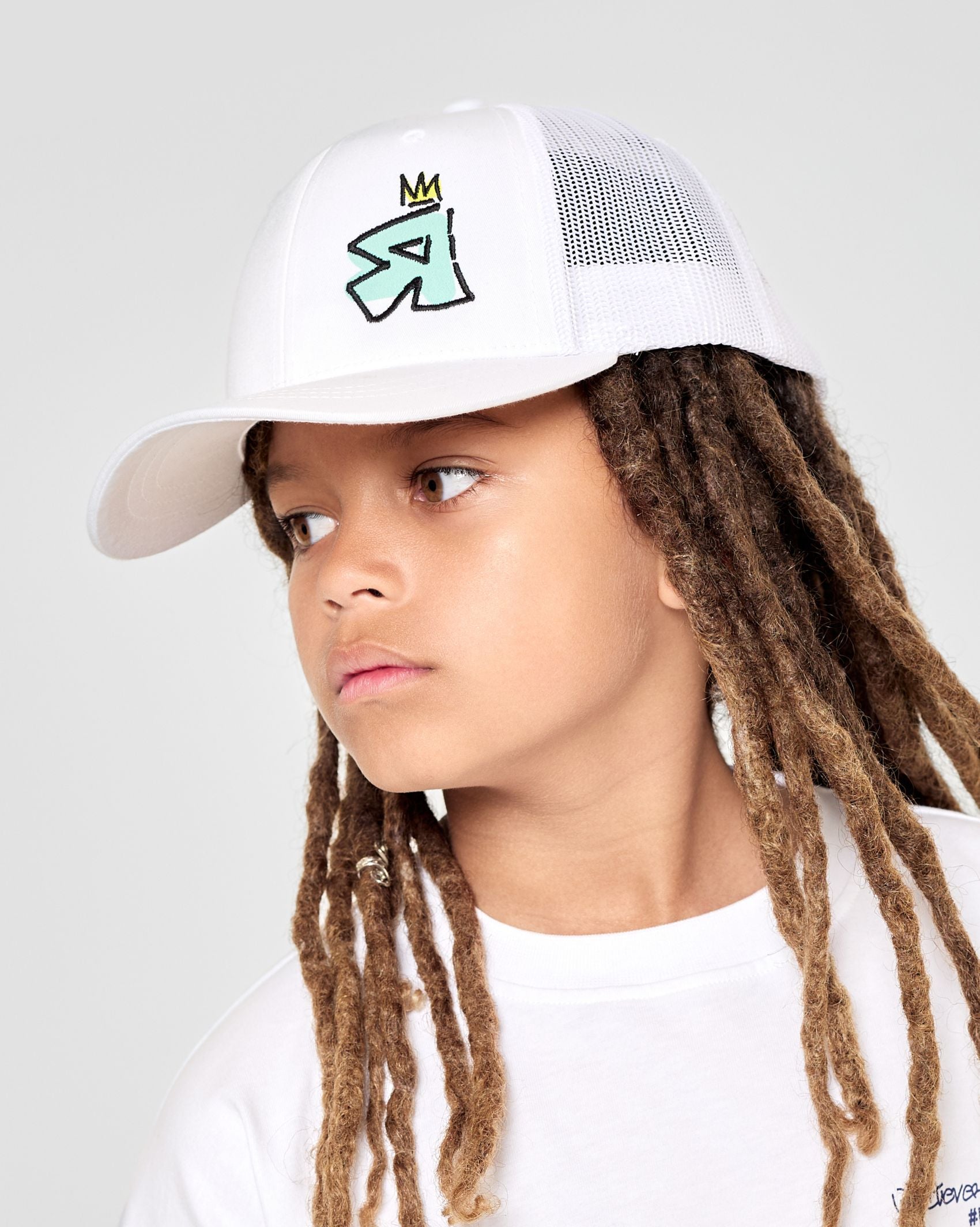 Good Vibes "R" Trucker Cap - White