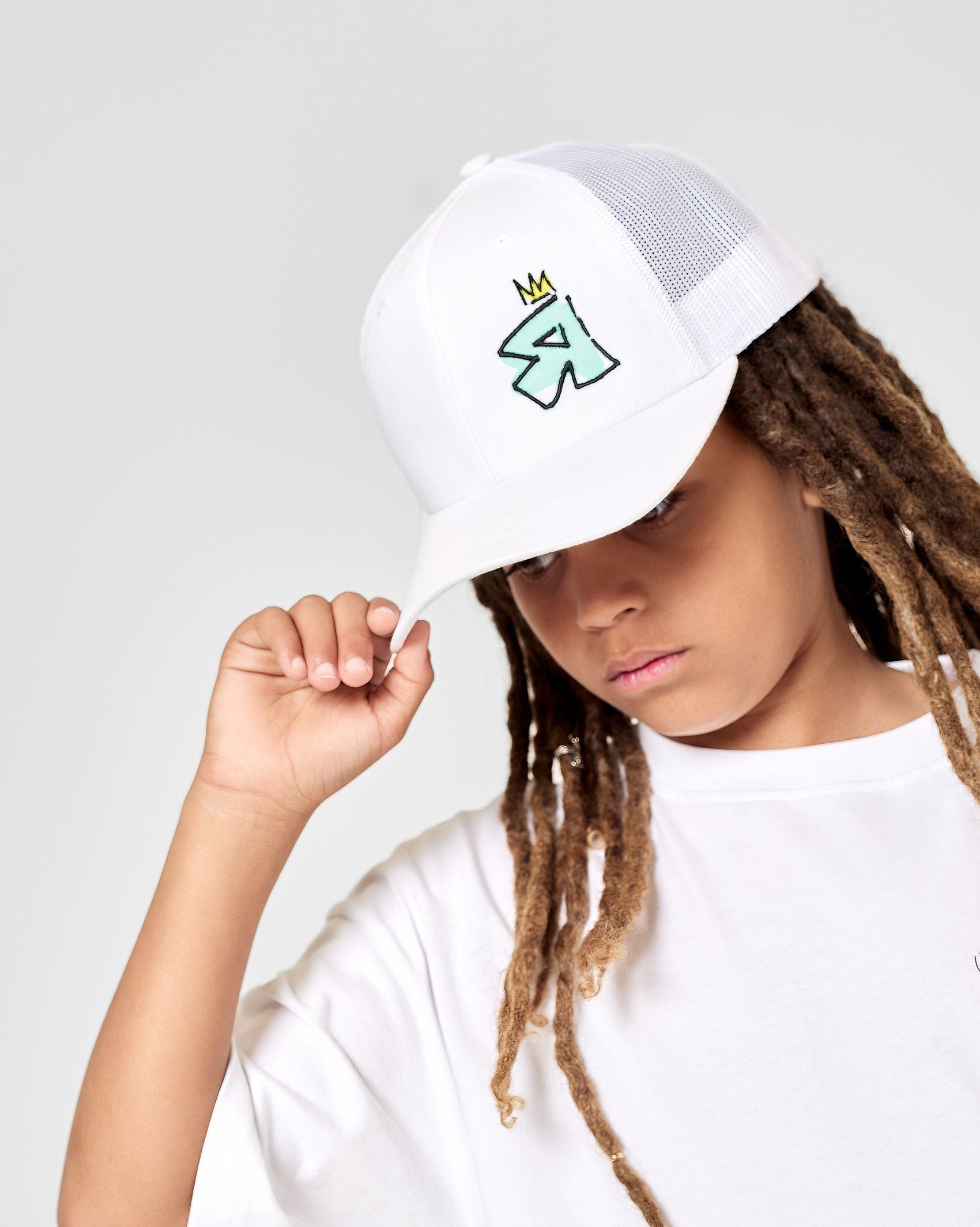Good Vibes "R" Trucker Cap - White