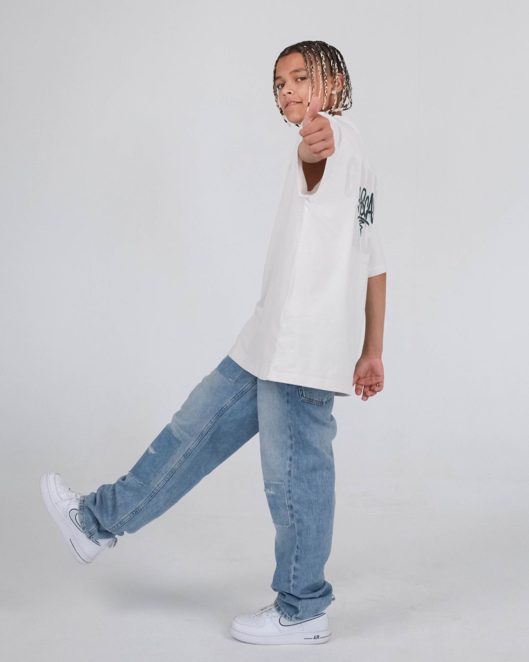 Games Back T-Shirt - Off White / Dark Green