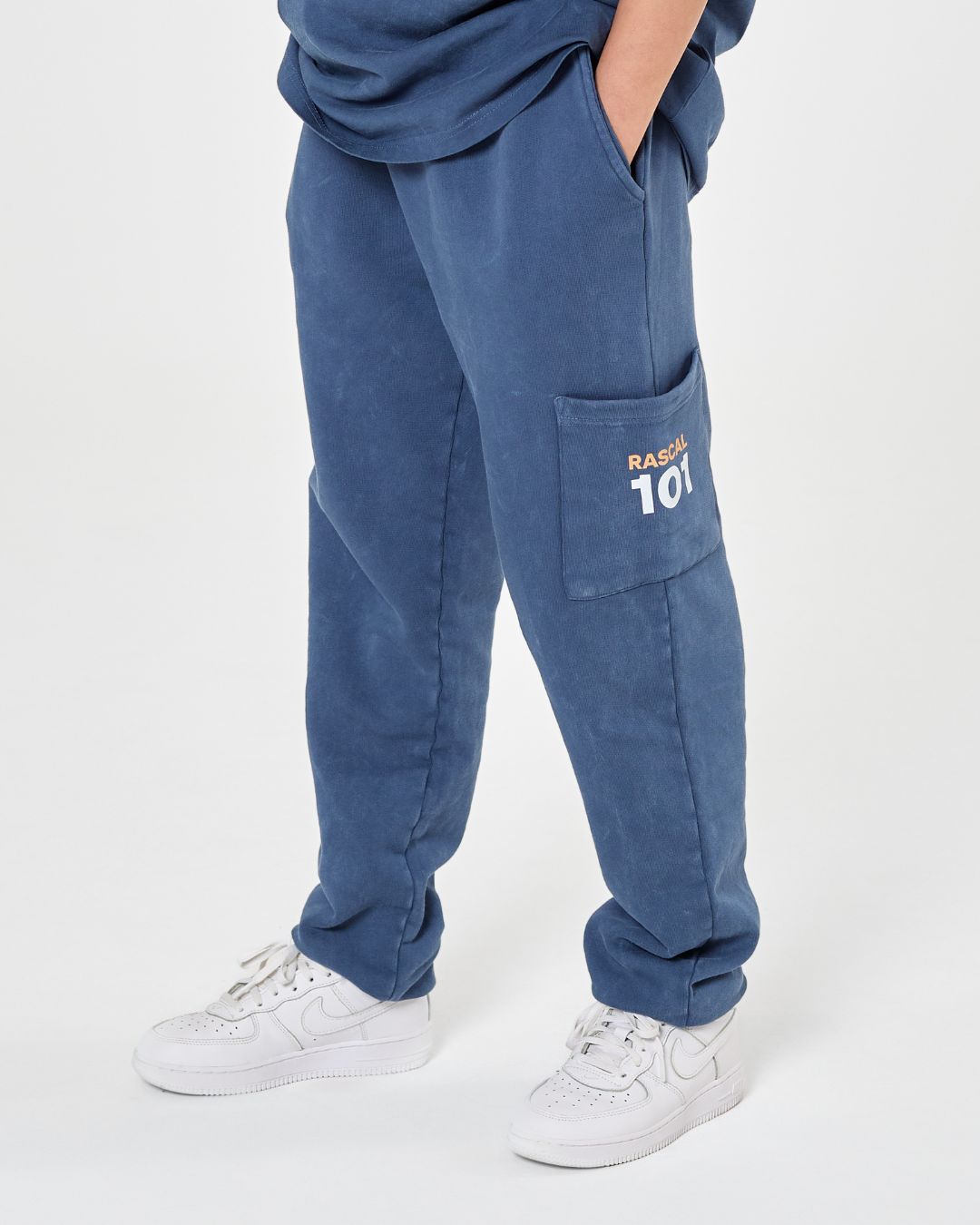 101 Acid Wash Joggers - Blue