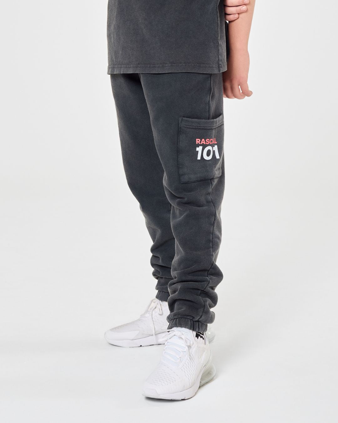 101 Acid Wash Joggers - Charcoal