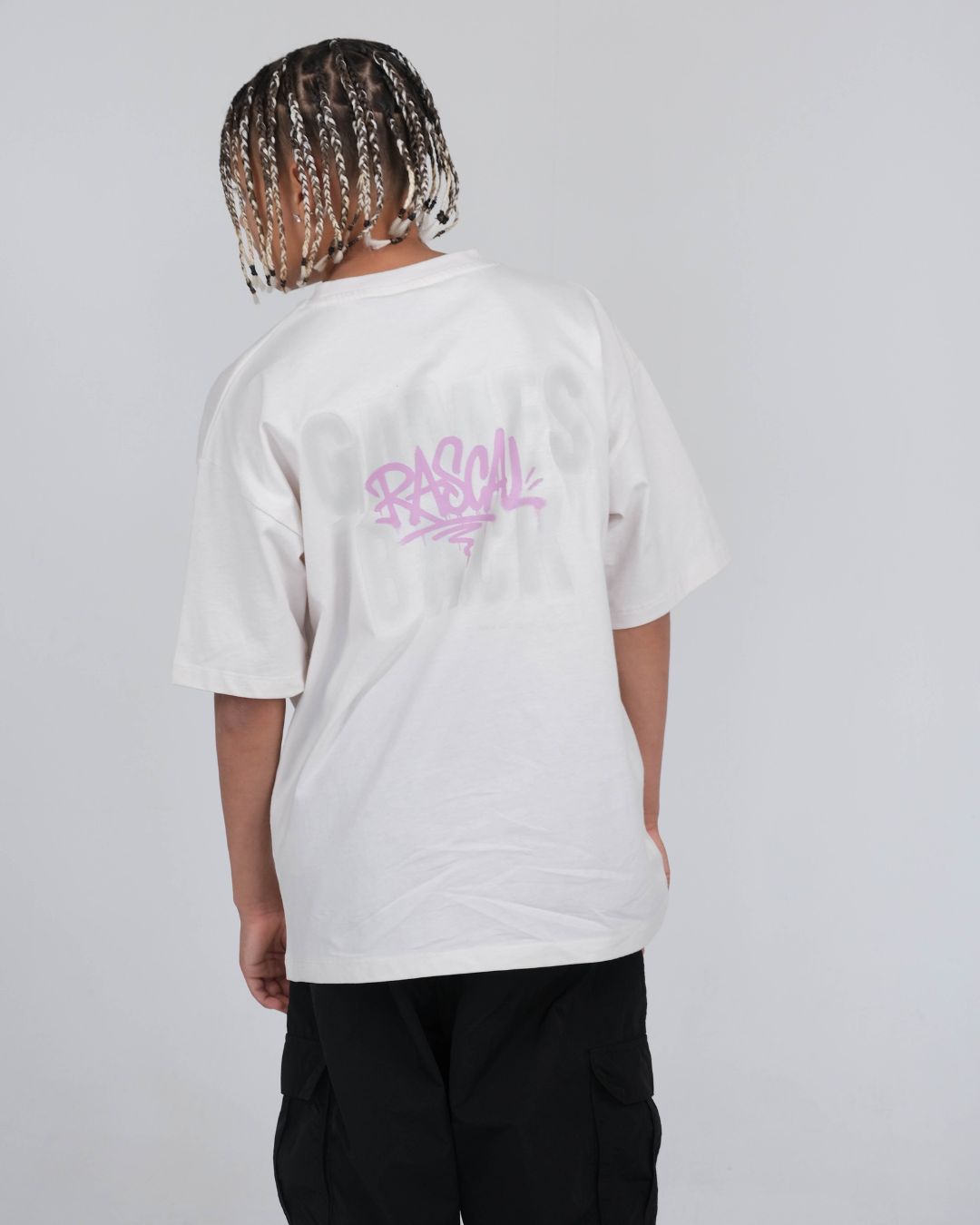 Games Back T-Shirt - Off White / Lavender