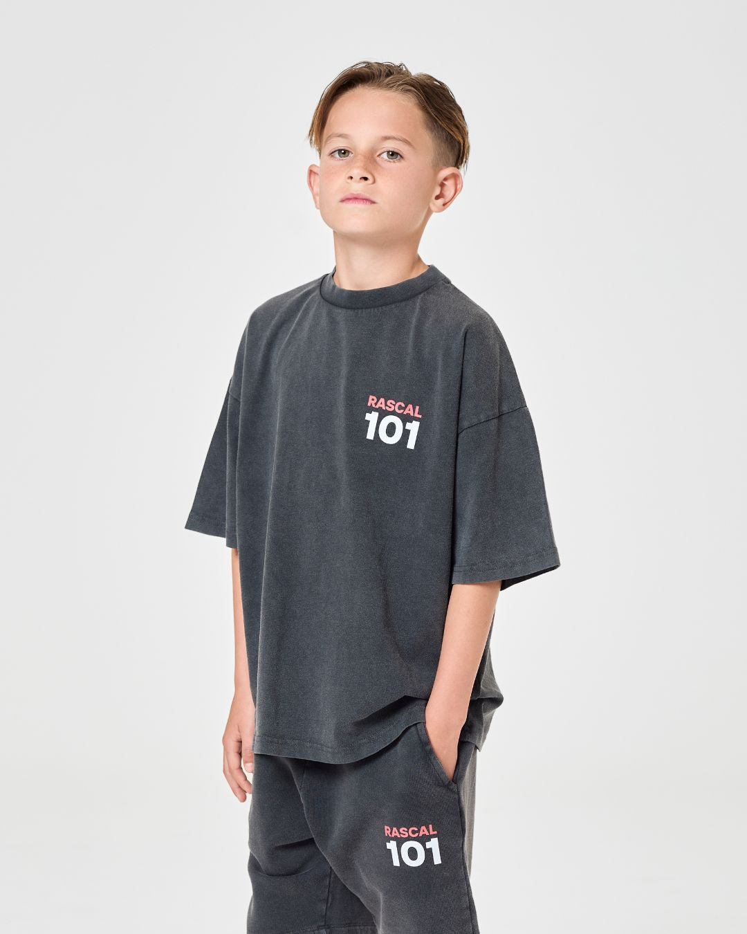 101 Acid Wash Tee - Charcoal