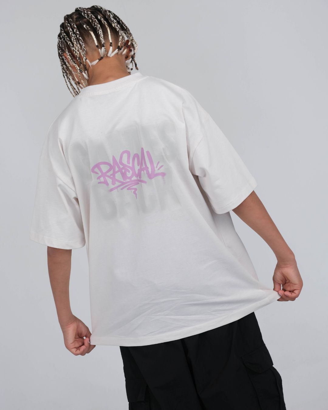 Games Back T-Shirt - Off White / Lavender