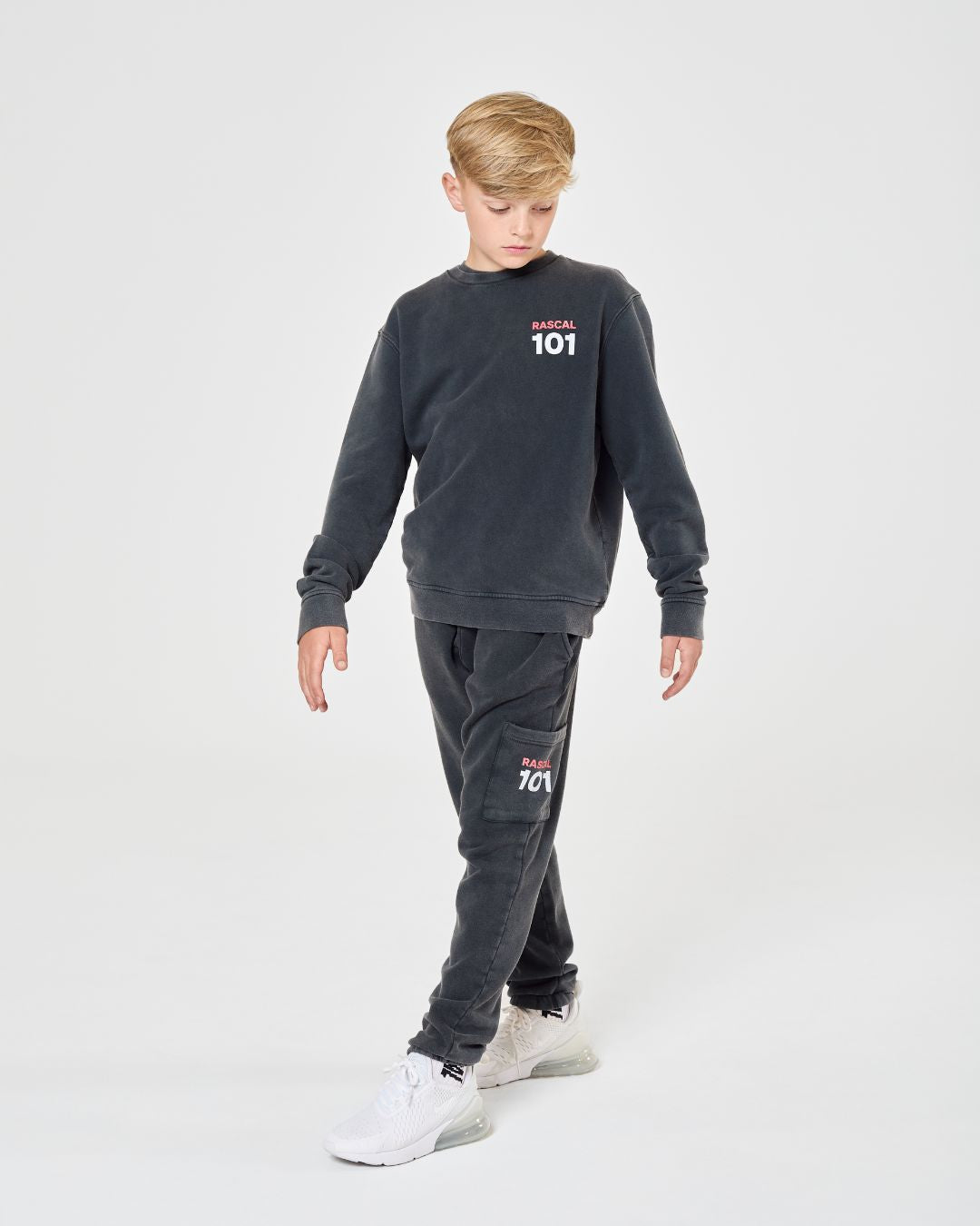 101 Acid Wash Joggers - Charcoal