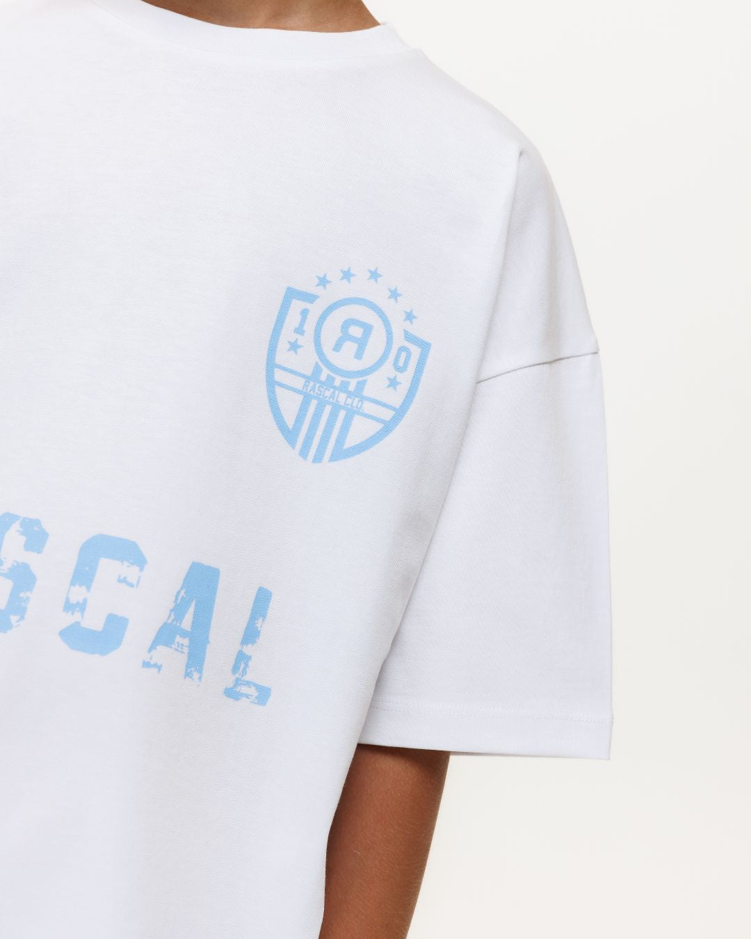 FC Rascal Oversized Tee - White / Placid Blue