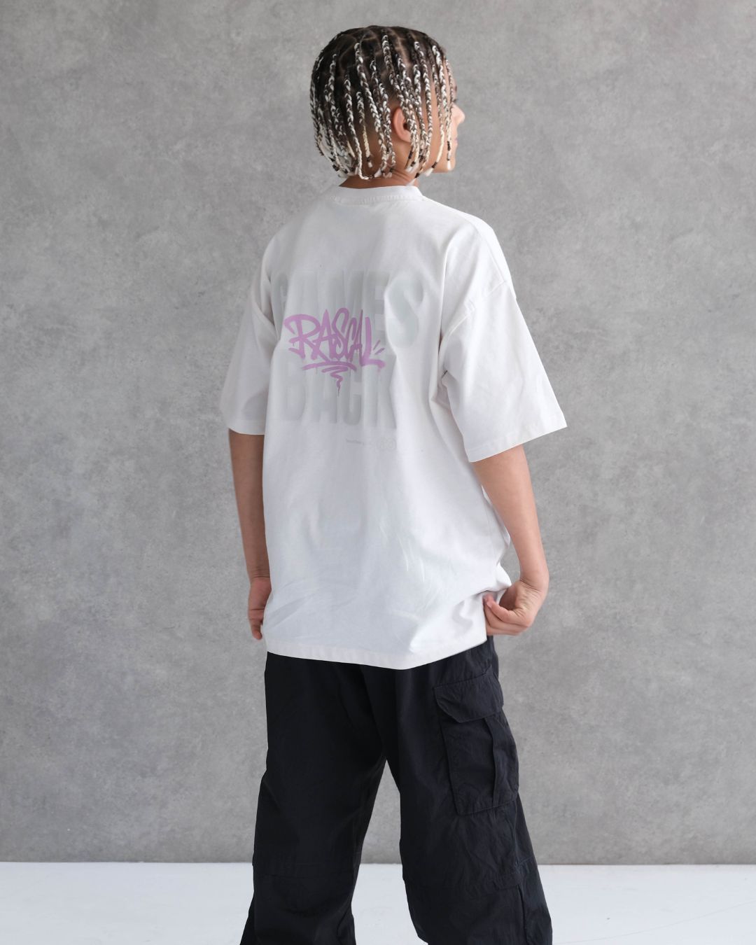 Games Back T-Shirt - Off White / Lavender