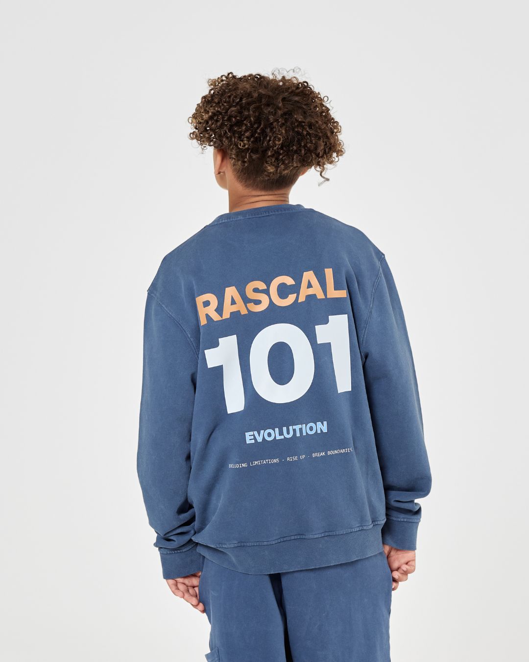 101 Acid Wash Crew Sweatshirt - Blue
