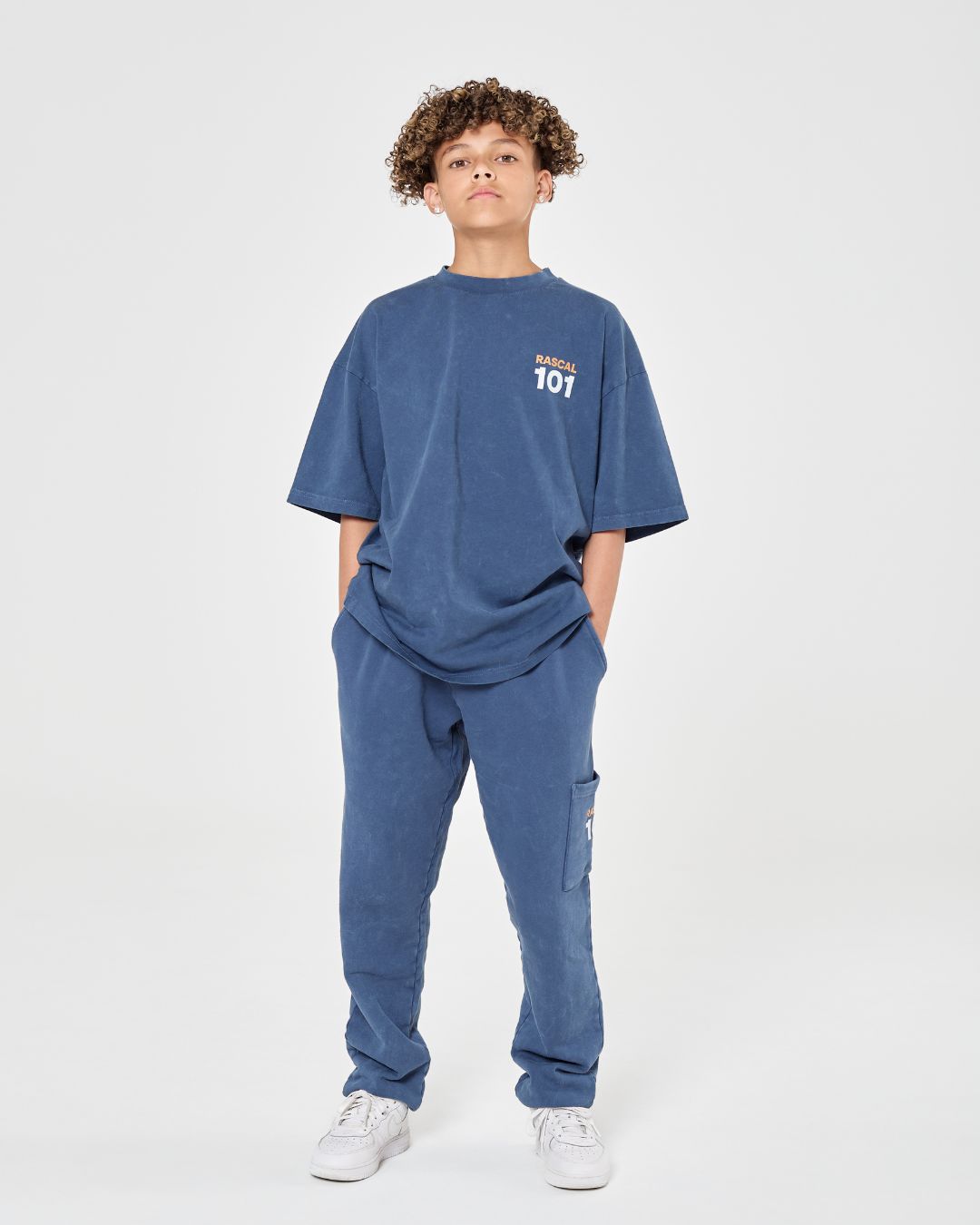 101 Acid Wash Joggers - Blue