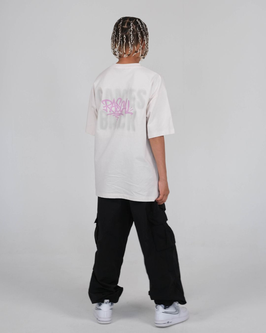 Games Back T-Shirt - Off White / Lavender