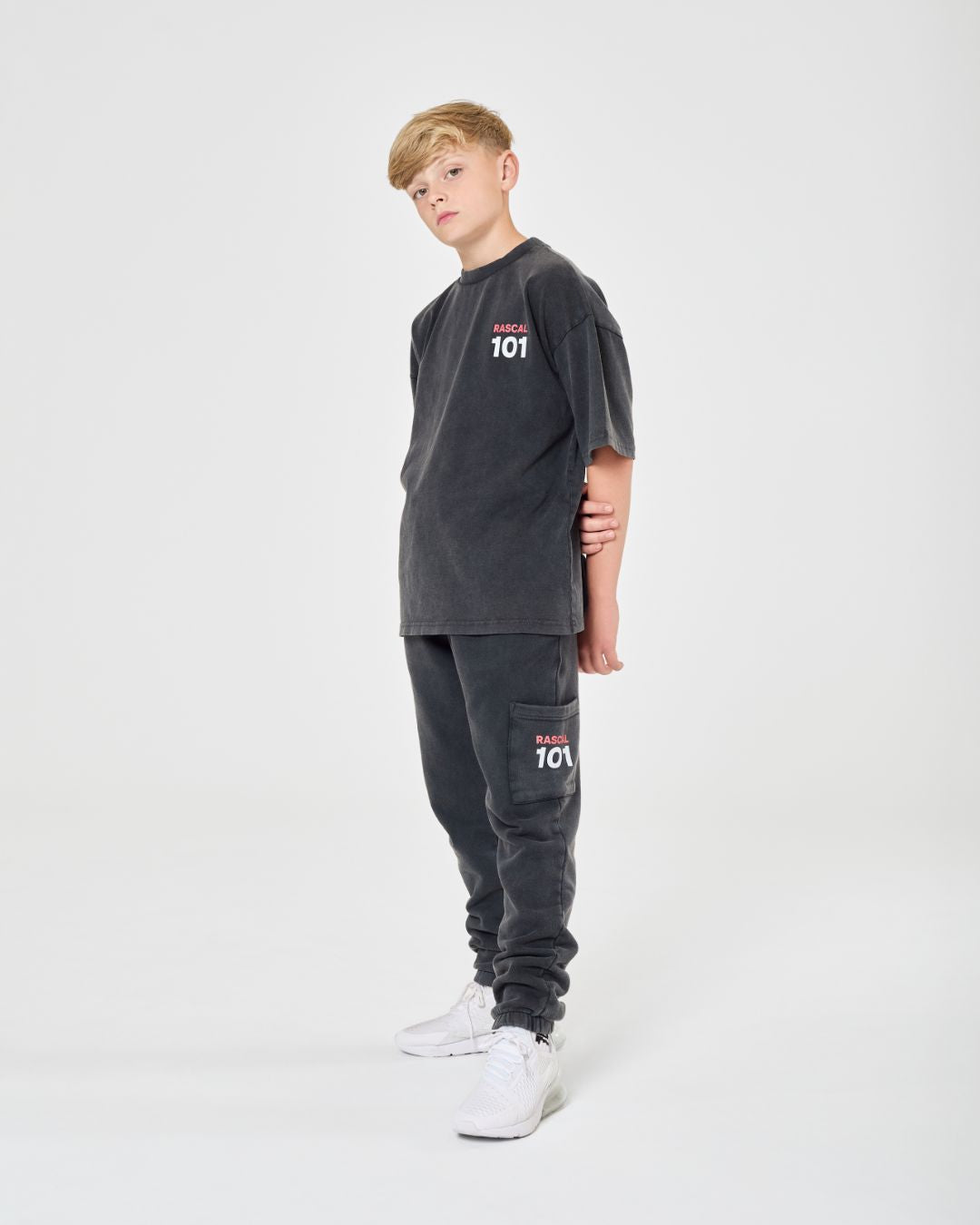 101 Acid Wash Joggers - Charcoal
