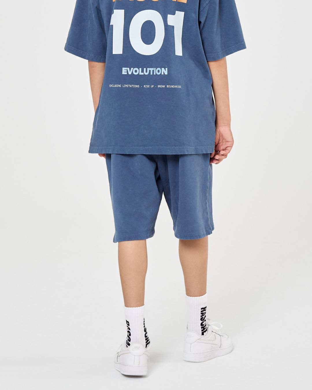 101 Acid Wash Shorts - Blue