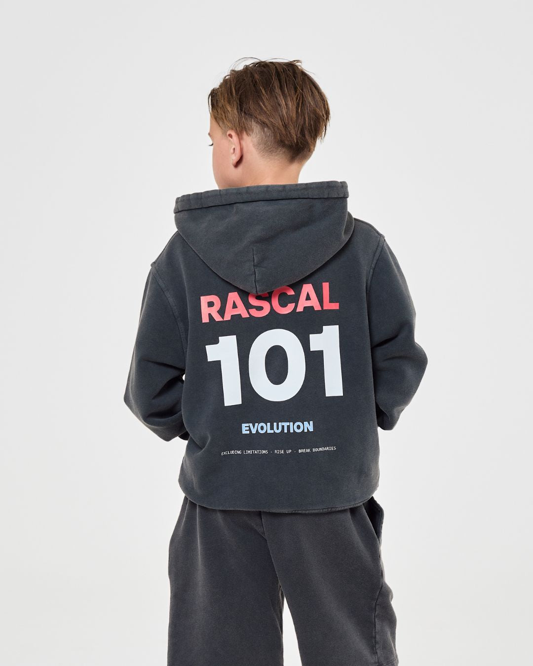 101 Acid Wash Hoodie - Charcoal