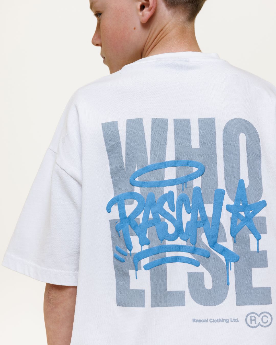WHO ELSE T-Shirt - White / Blue