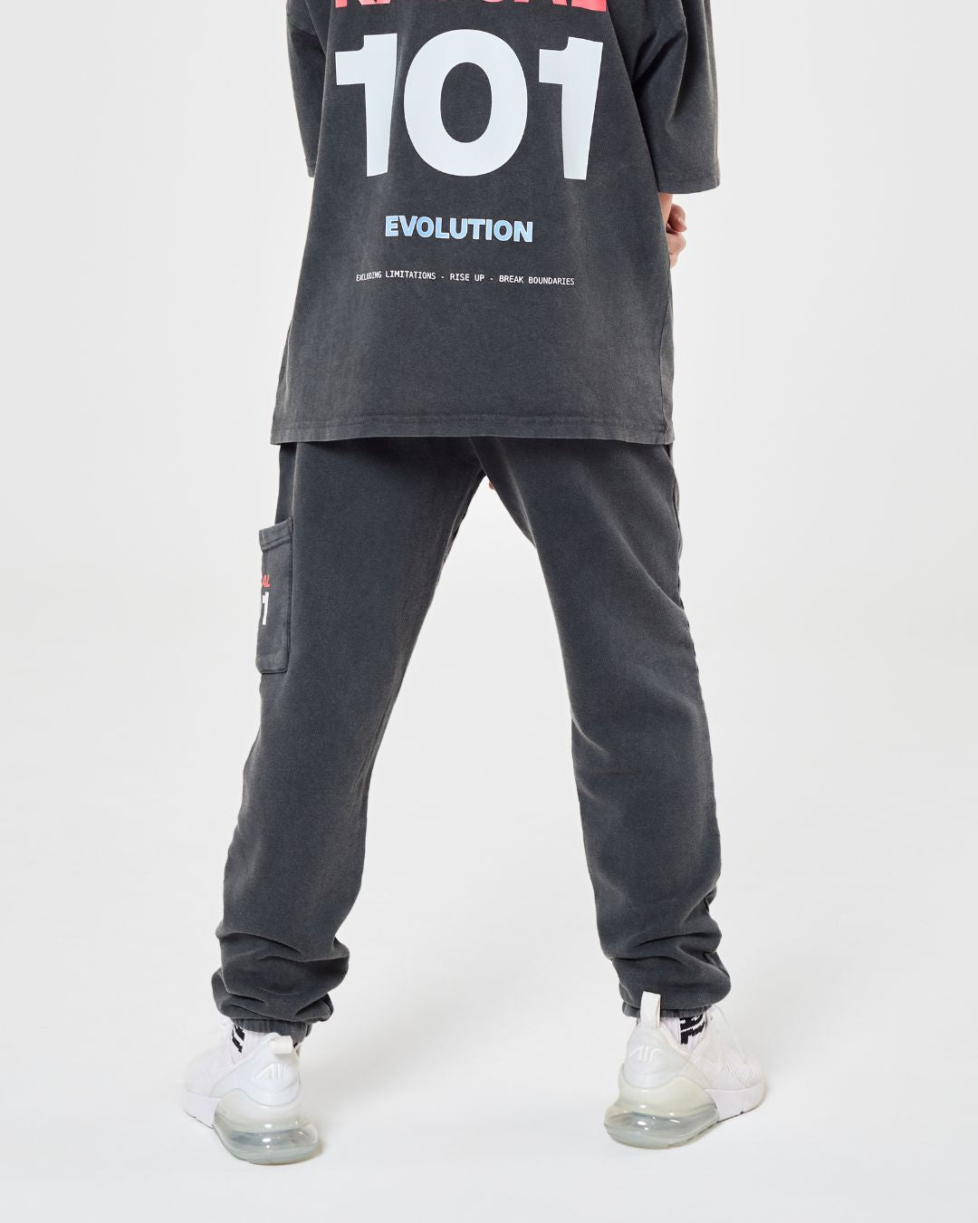 101 Acid Wash Joggers - Charcoal