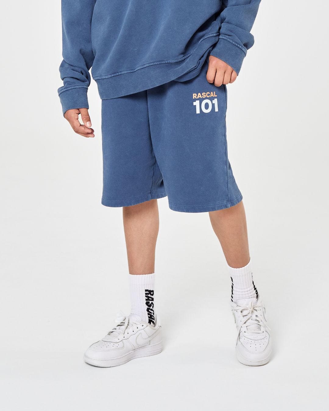 101 Acid Wash Shorts - Blue