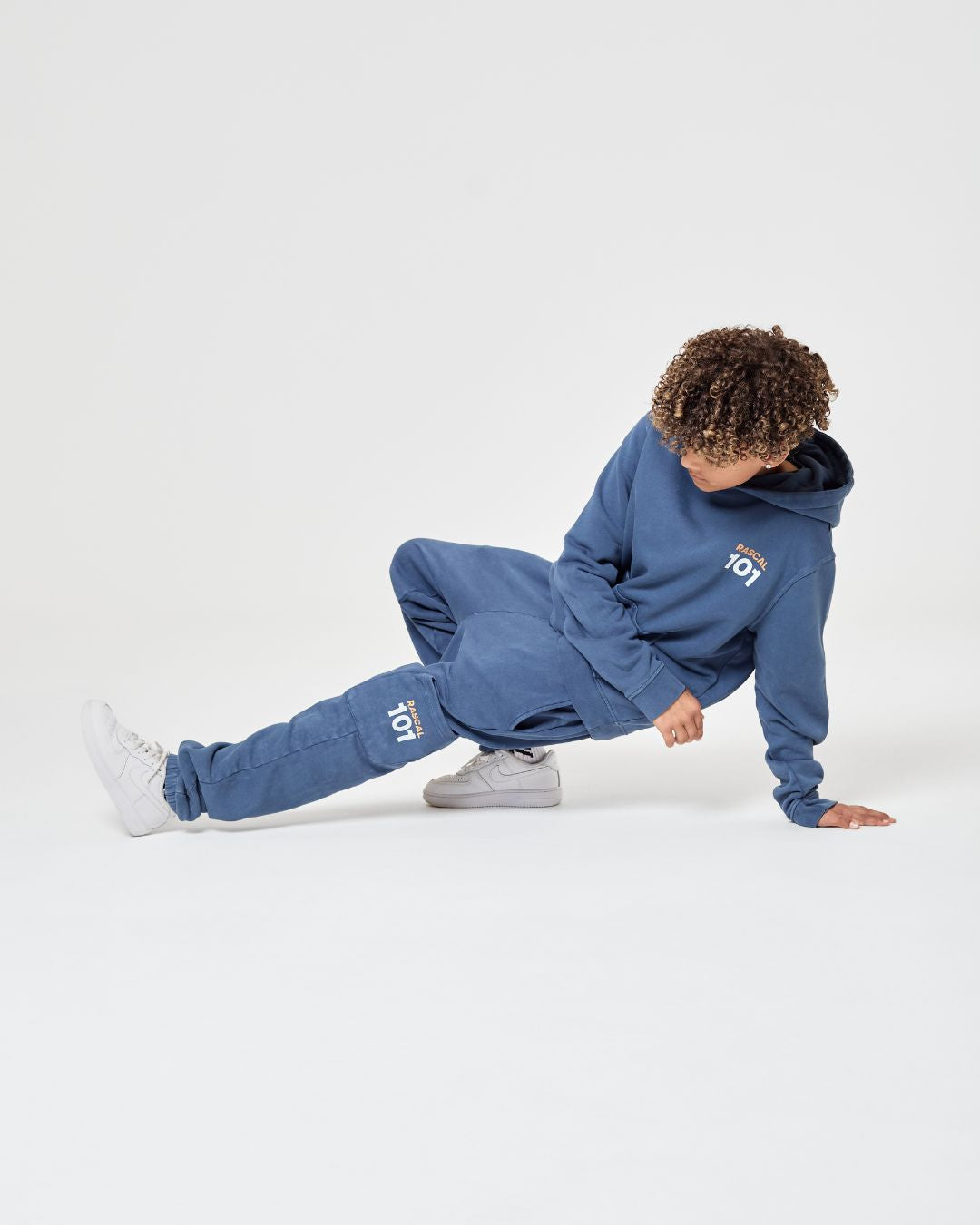 101 Acid Wash Hoodie - Blue