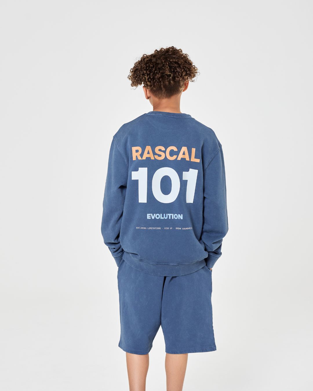 101 Acid Wash Crew Sweatshirt - Blue