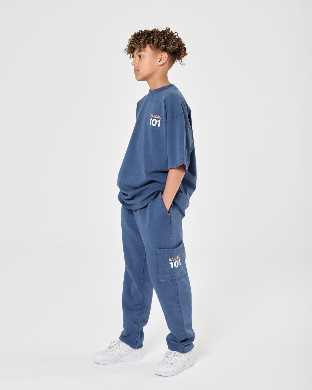 101 Acid Wash Joggers - Blue