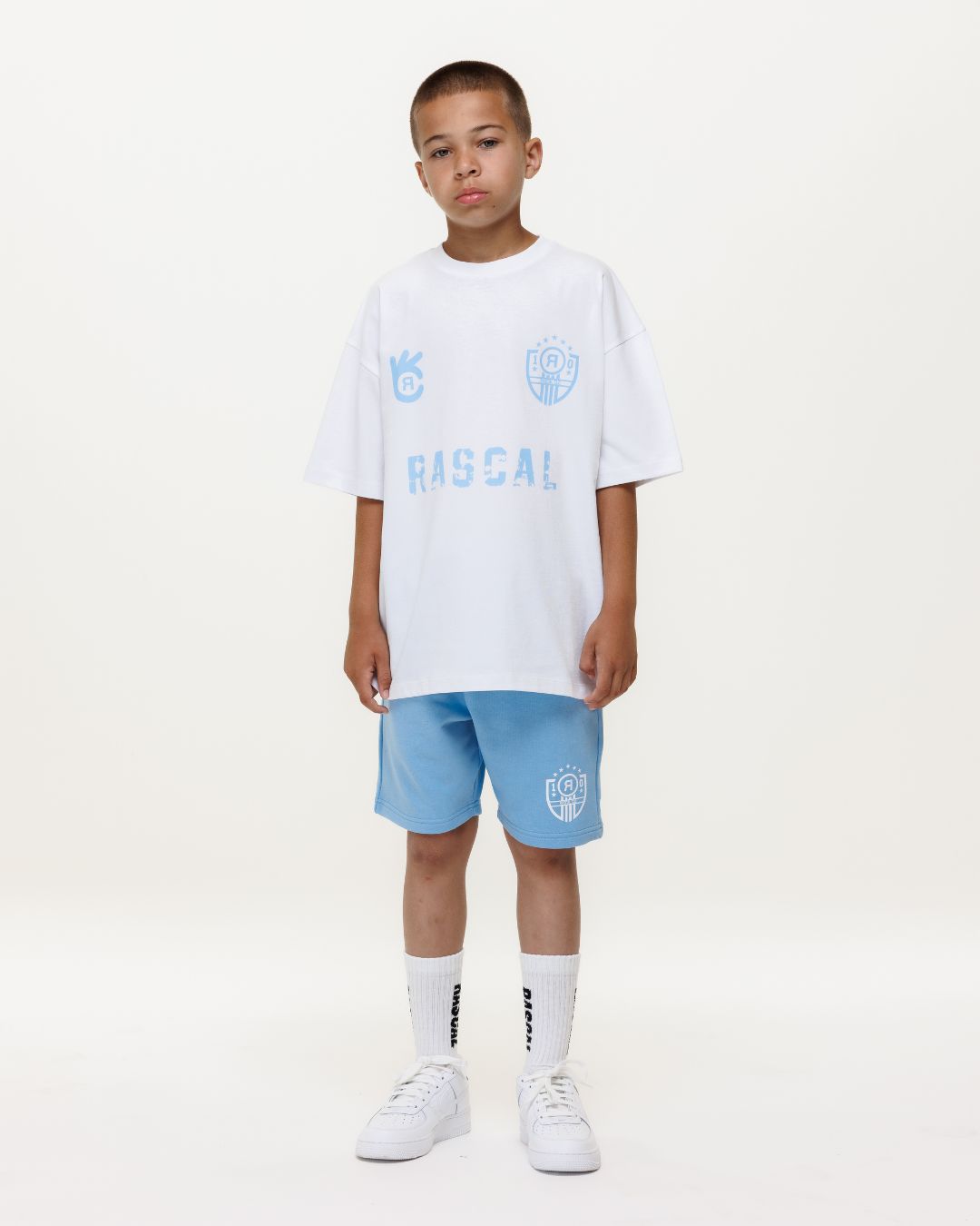 FC Rascal Oversized Tee - White / Placid Blue