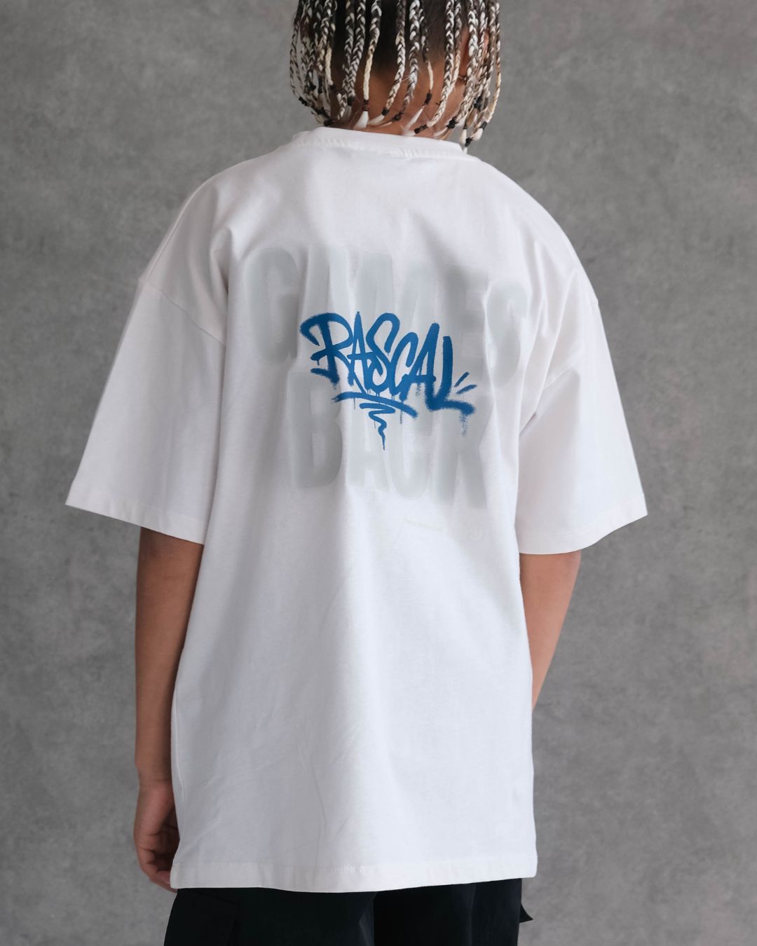 Games Back T-Shirt - Off White / Navy
