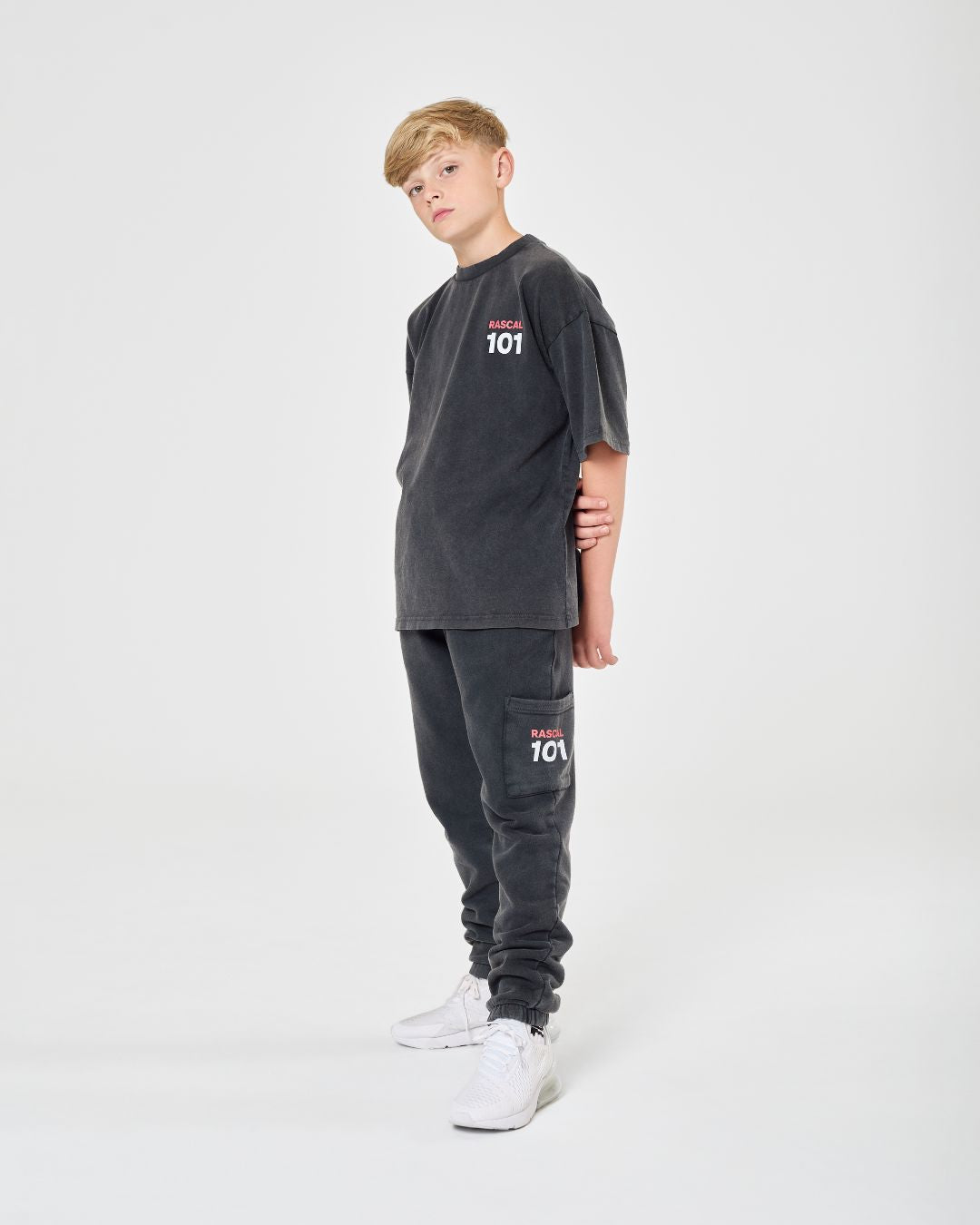 101 Acid Wash Tee - Charcoal